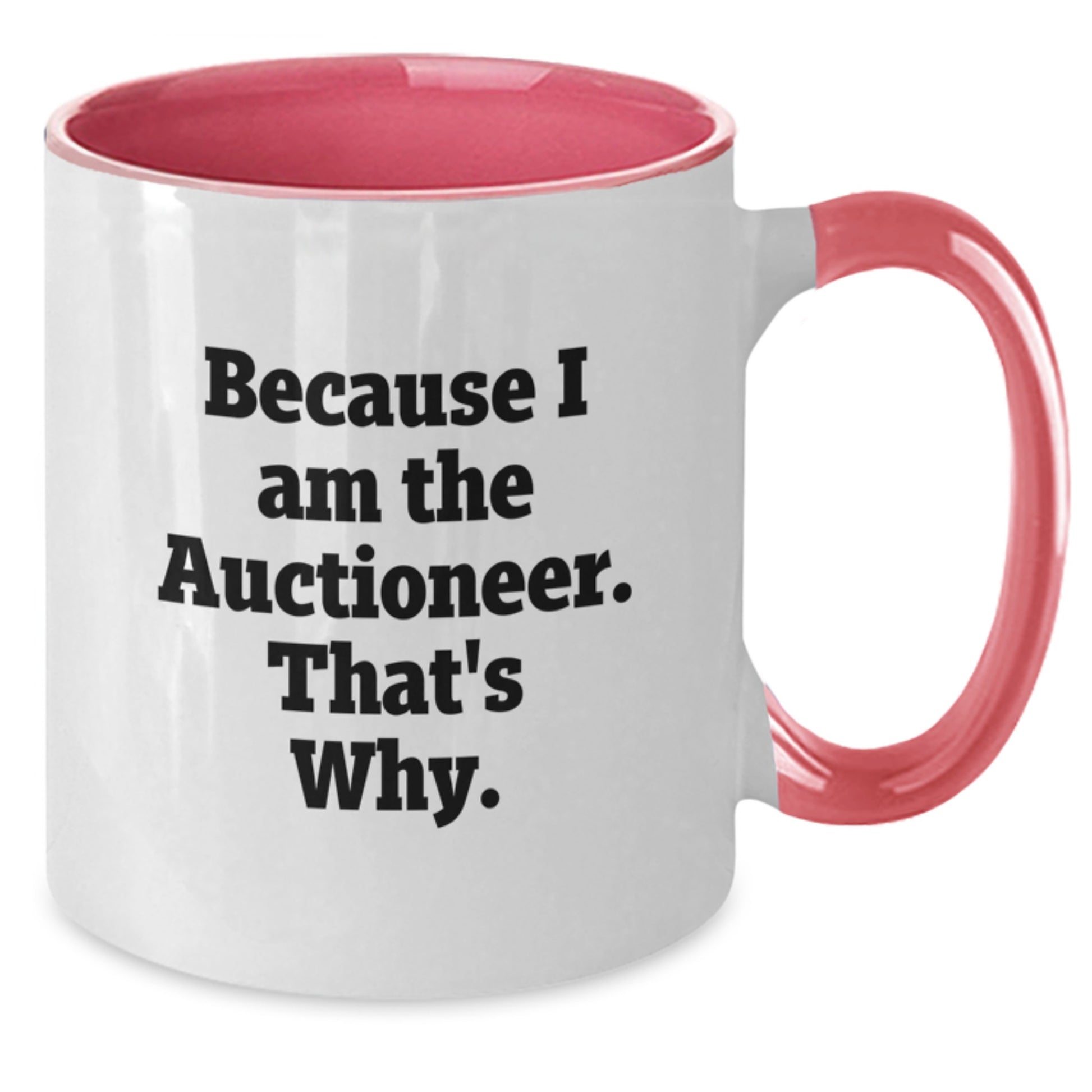 Bold Auctioneer Novelty Two Tone Coffee Mug for Friends Birthday Gift - Additional