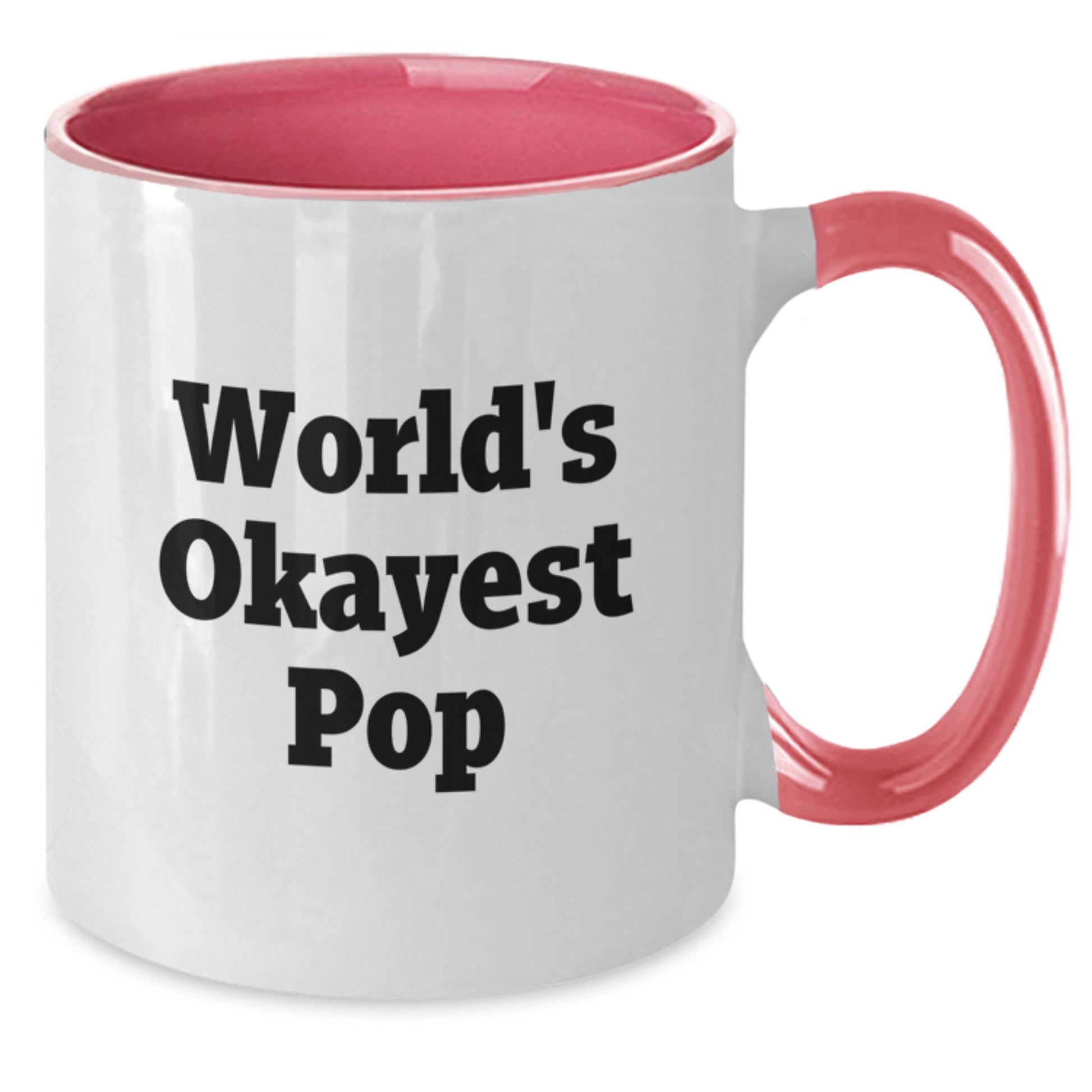 World's Okayest Pop Keepsake Mug for Him Red and White Birthday Gift - Additional