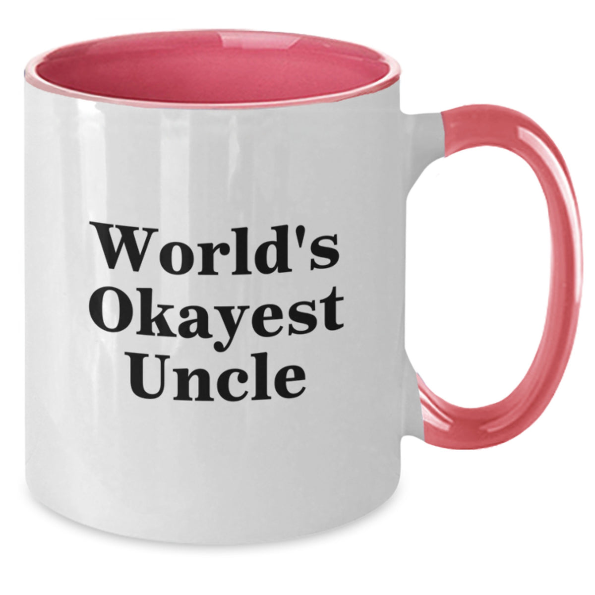Uncle Gift for Him - World's Okayest Uncle Keepsake Two Tone Coffee Mug - Additional