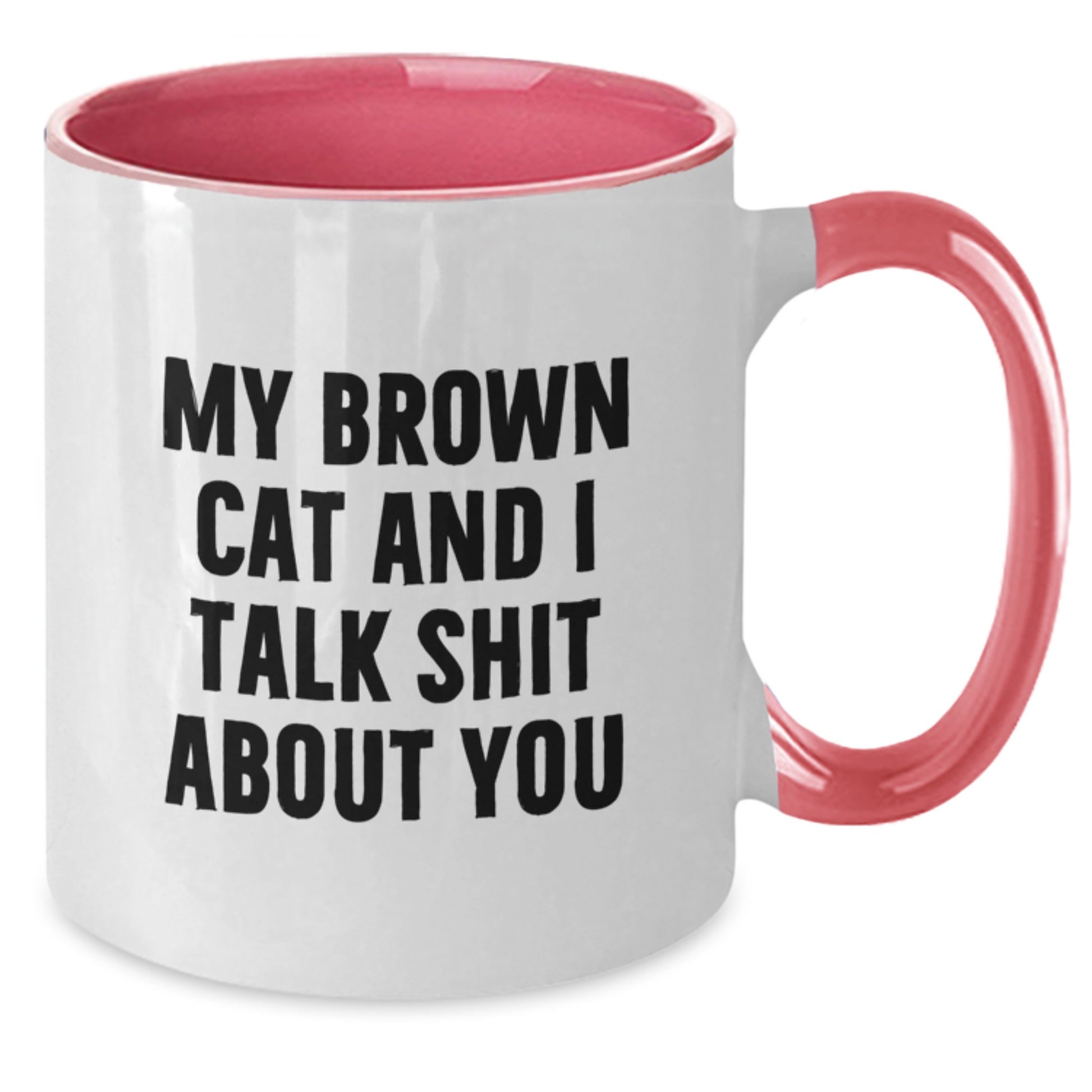 Funny Brown Cat Gifts from Mom for Mother's Day Unique Two Tone Coffee Mug - Additional