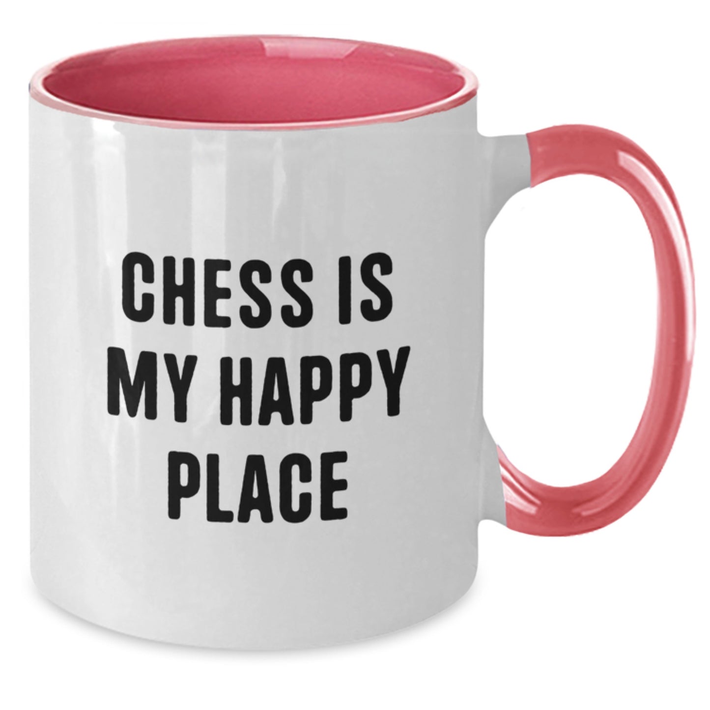 Funny Chess Gifts for Dad, Chess Is My Happy Place, Two Tone Coffee Mug, Father's Day Unique Gifts from Family to Men - Additional