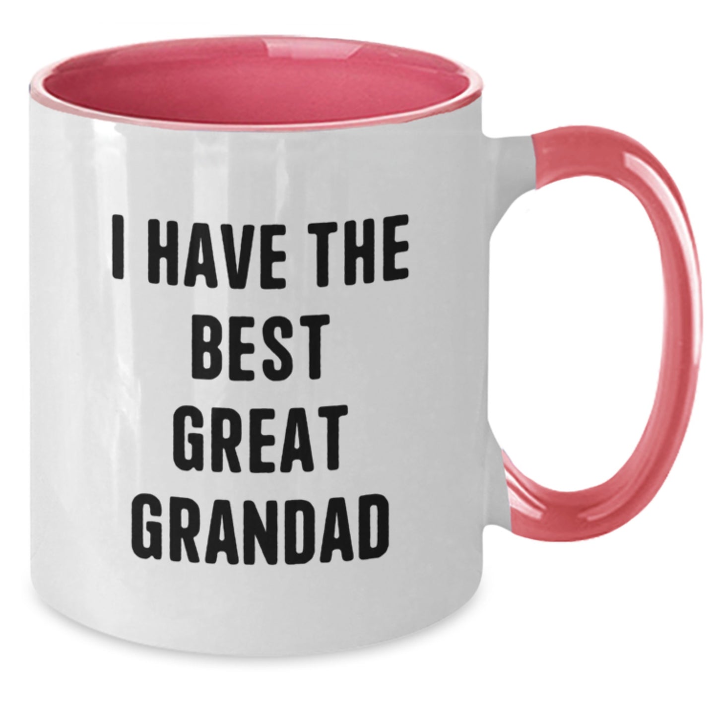 Funny Grandad Gifts for Him, I Have The Best Great Grandad Two Tone Coffee Mug, Christmas Unique Mugs from Family - Additional