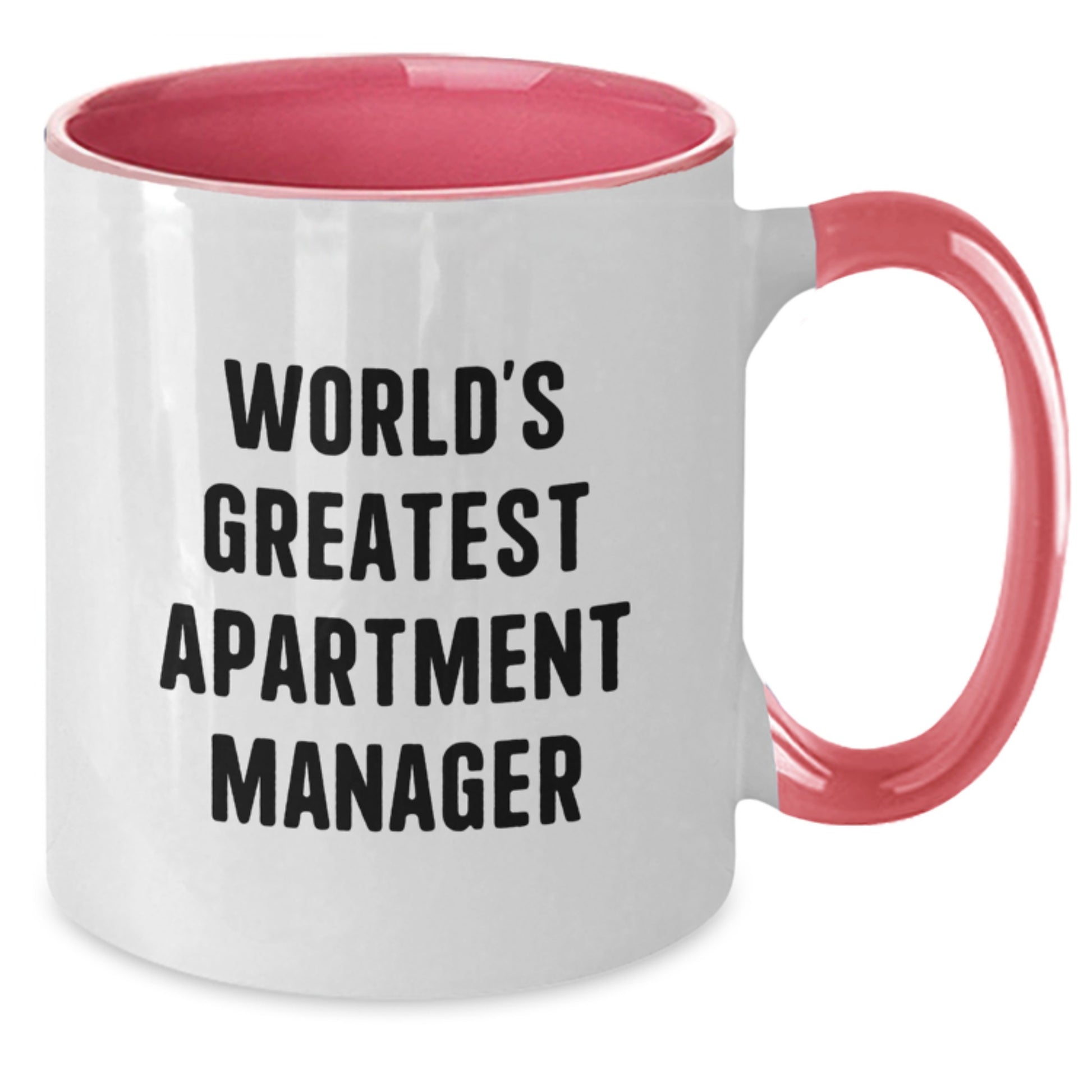Funny World's Greatest Apartment Manager Gifts from Dad for Apartment Manager on Father's Day Unique Two Tone Coffee Mug - Additional
