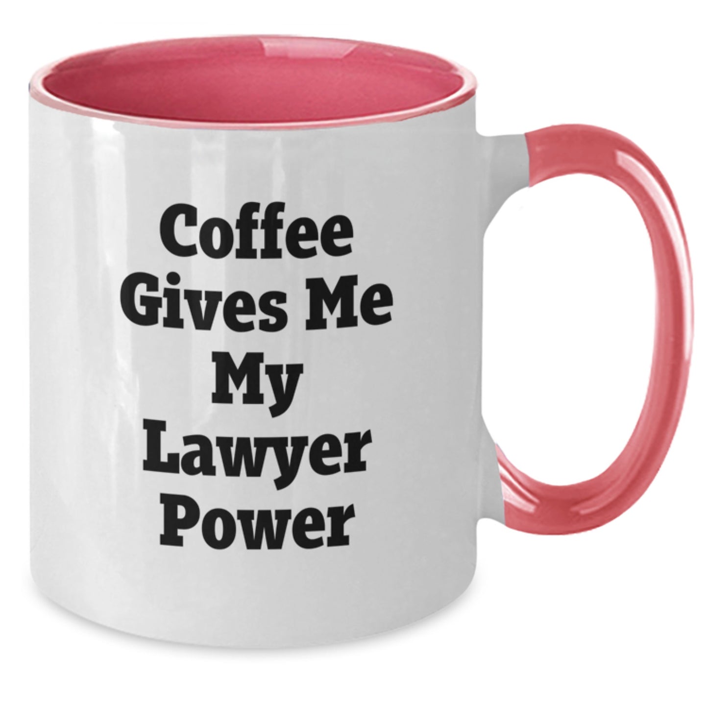 Funny Lawyer Gifts for Men - Coffee Gives Me My Lawyer Power - Two Tone Coffee Mug, Black and White - Additional