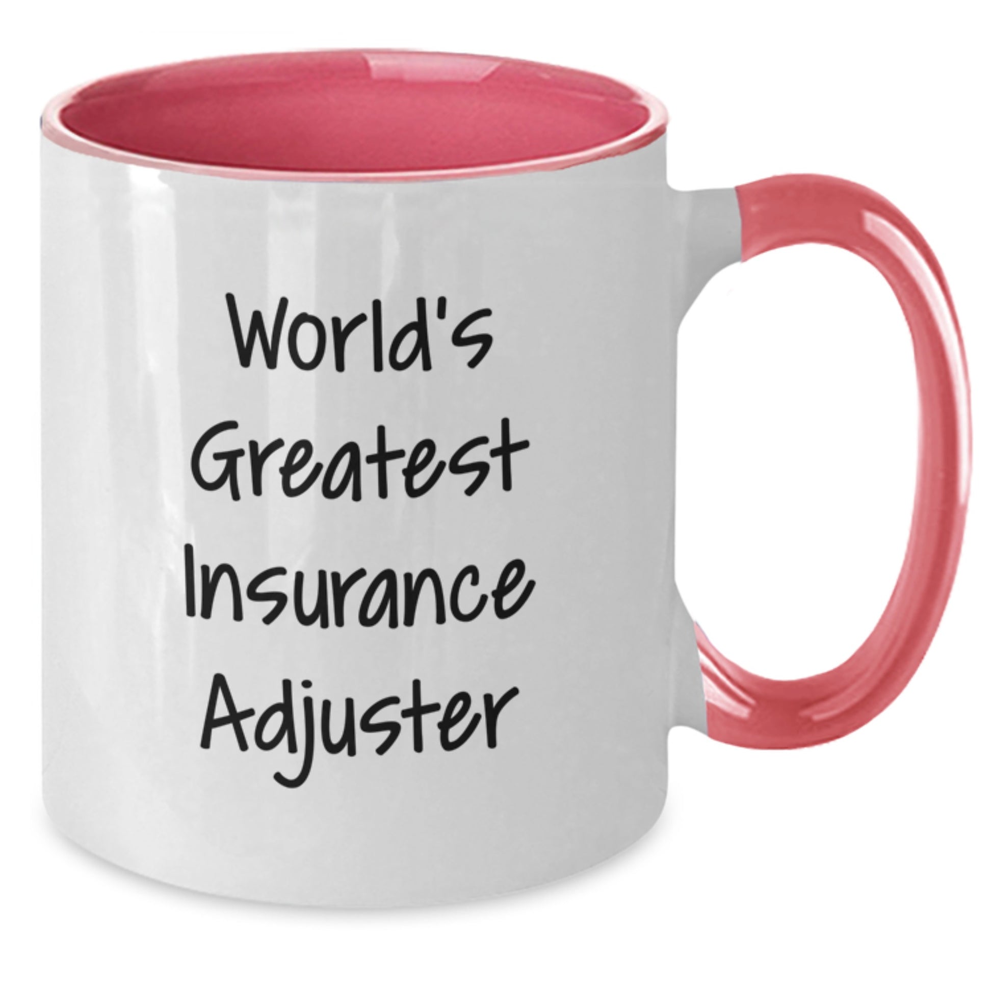 Funny Insurance Adjuster Gifts for Women, Gifts from Men, Two Tone Coffee Mug with World's Greatest Insurance Adjuster Quote, Perfect for Mother's Day Unique Gifts - Additional