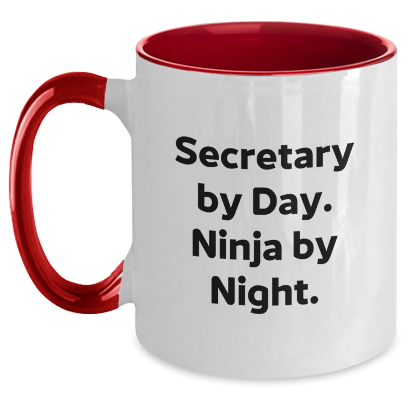 Funny Secretary Gifts from Friends - Graduation Unique Gifts for Secretary By Day Ninja By Night Two Tone Coffee Mug - Main