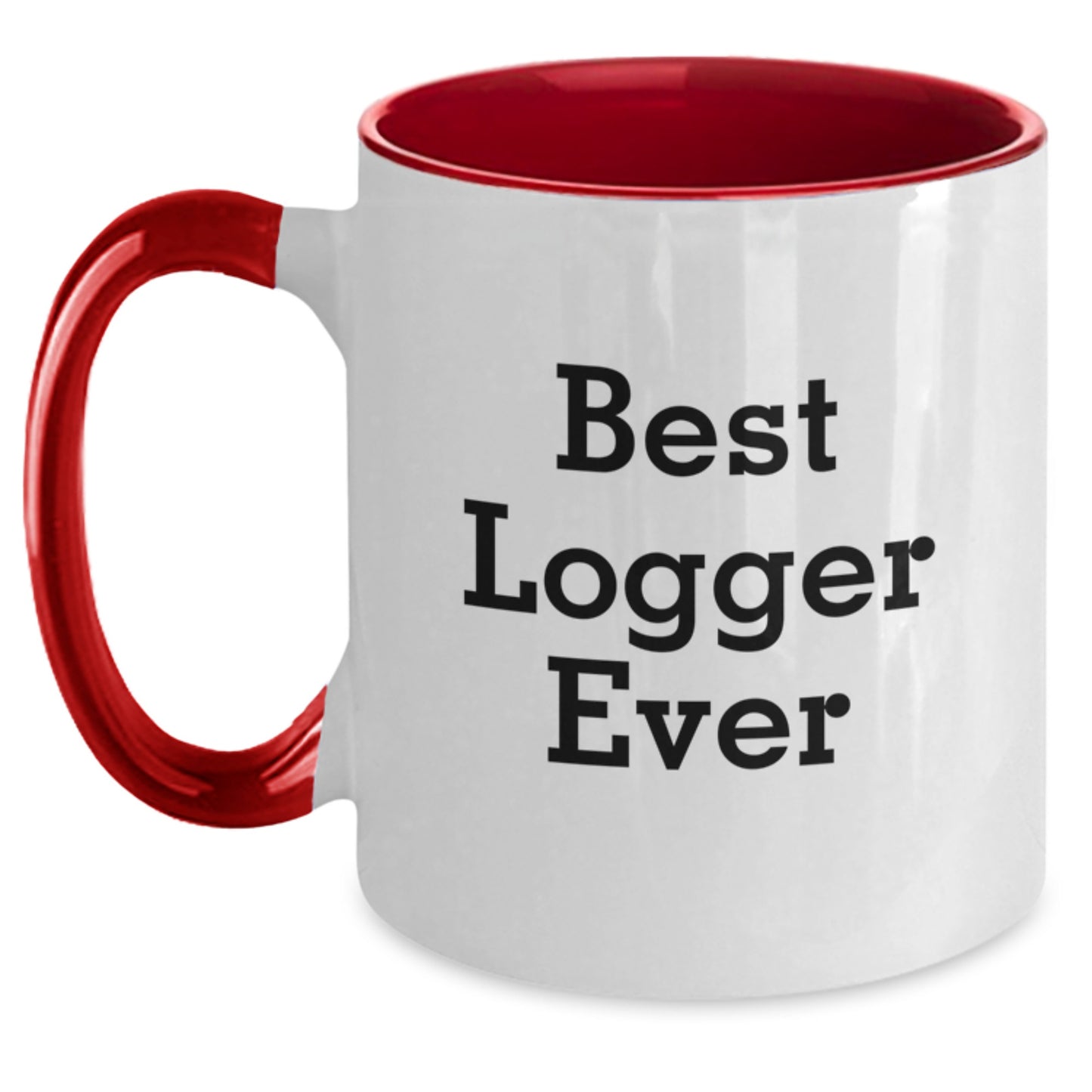 Funny Logger Gifts from Friends, Best Logger Ever Two Tone Coffee Mug, Christmas Unique Presents for Men - Main
