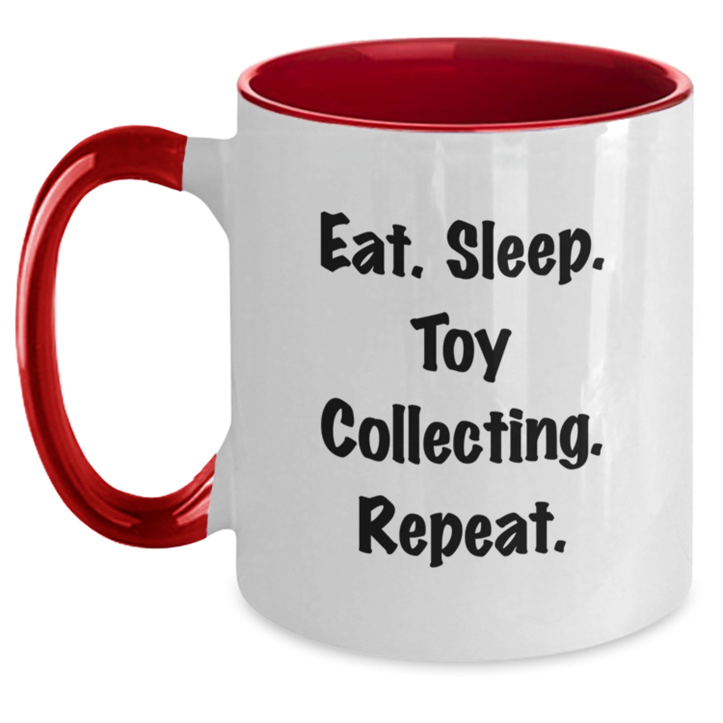 Funny Toy Collecting Gifts from Men to Women Friends Coworkers Family, Two Tone Coffee Mugs Eat. Sleep. Toy Collecting. Repeat. for Christmas Unique Gifts - Main