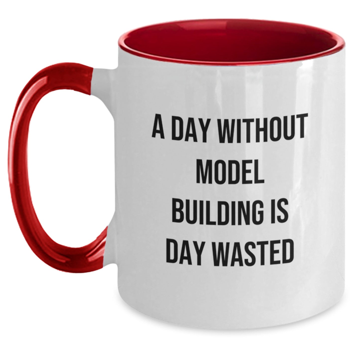 Funny Quotes Model Building Gifts for Men Friends Birthday Two Tone Coffee Mugs, Gifts from Men to Friends, Inspirational Model Building Enthusiast Mugs - Main
