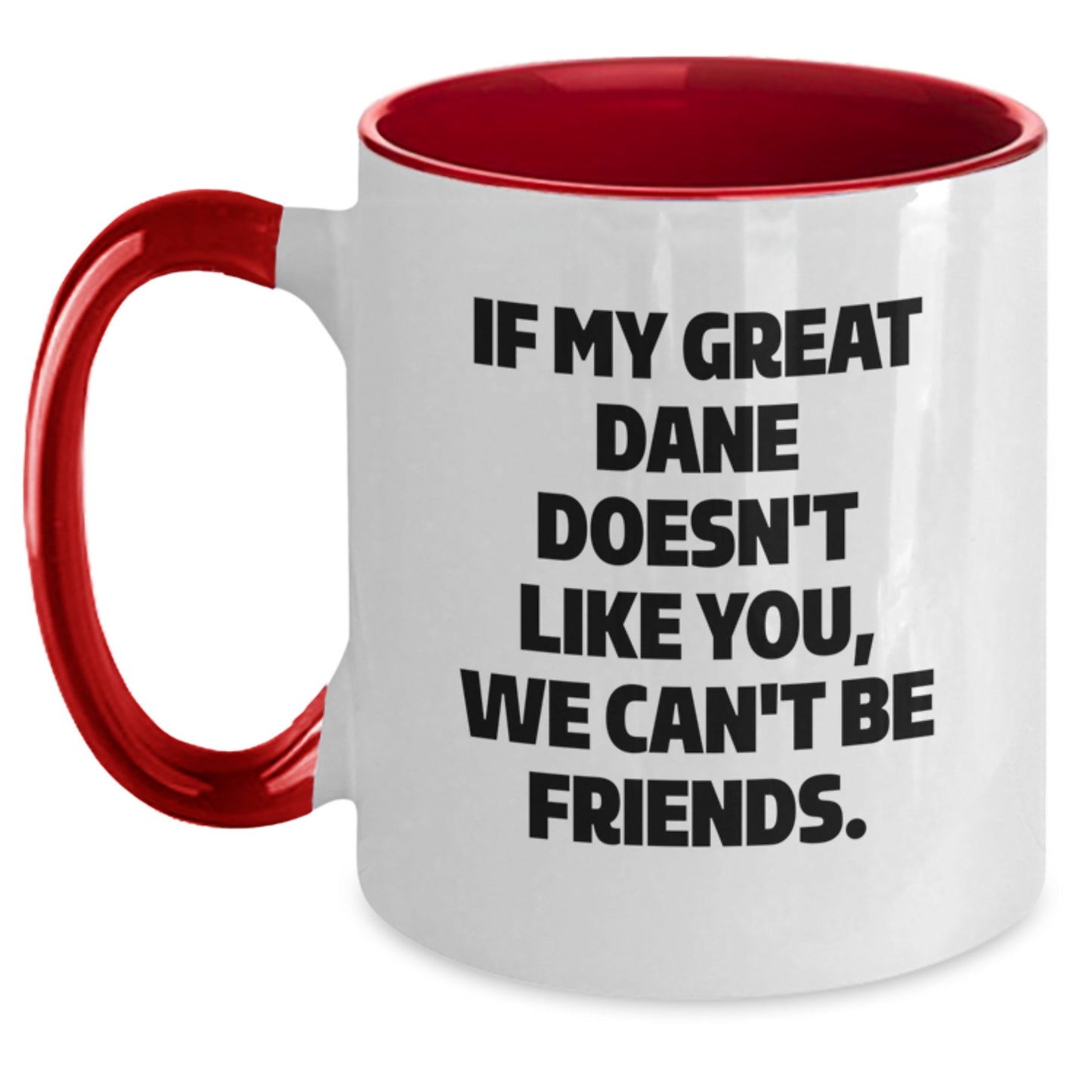Funny Great Dane Dog Gifts for Friends, Great Dane Dog Two Tone Coffee Mug, Birthday Unique Gifts from Friends for Great Danes, Great Dane Dog Lover Coffee Mug - Main