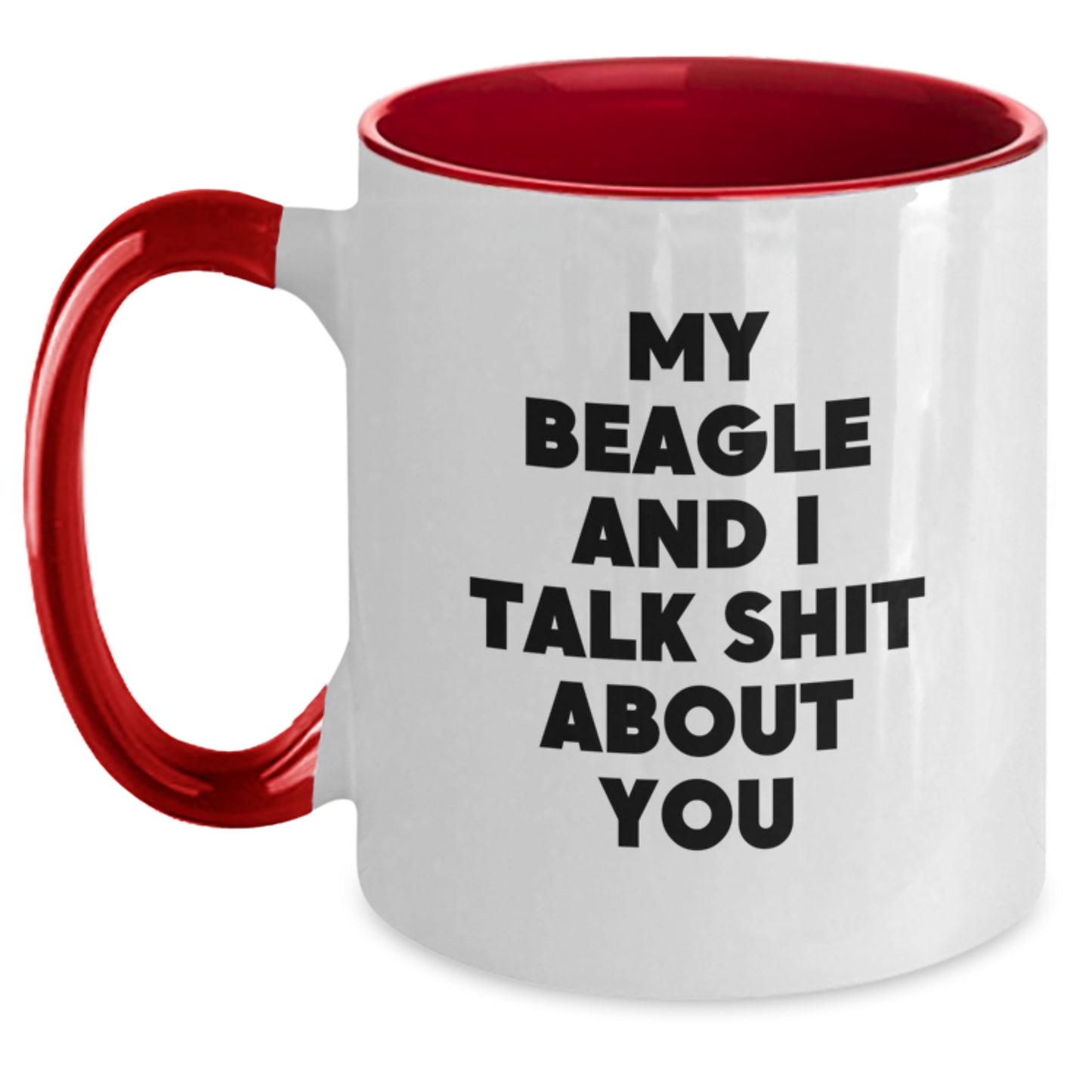 Funny Beagle Dog Mom and Dad Gifts from Men Women Friends on Mother's Day Unique Two Tone Coffee Mugs for Beagle Dog Lovers - Main