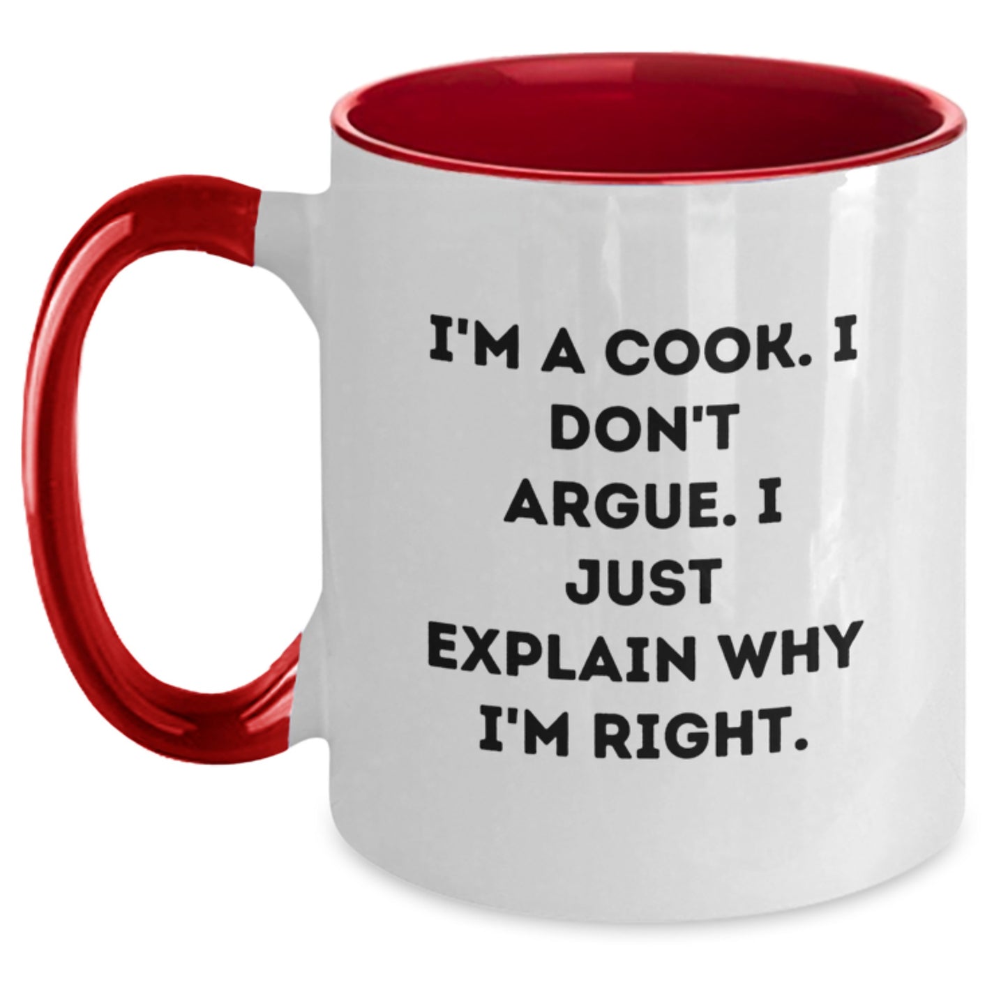 Funny Cook Gifts from Men to Women Friends Family - I'm A Cook Two Tone Coffee Mug Christmas Unique Presents - Main