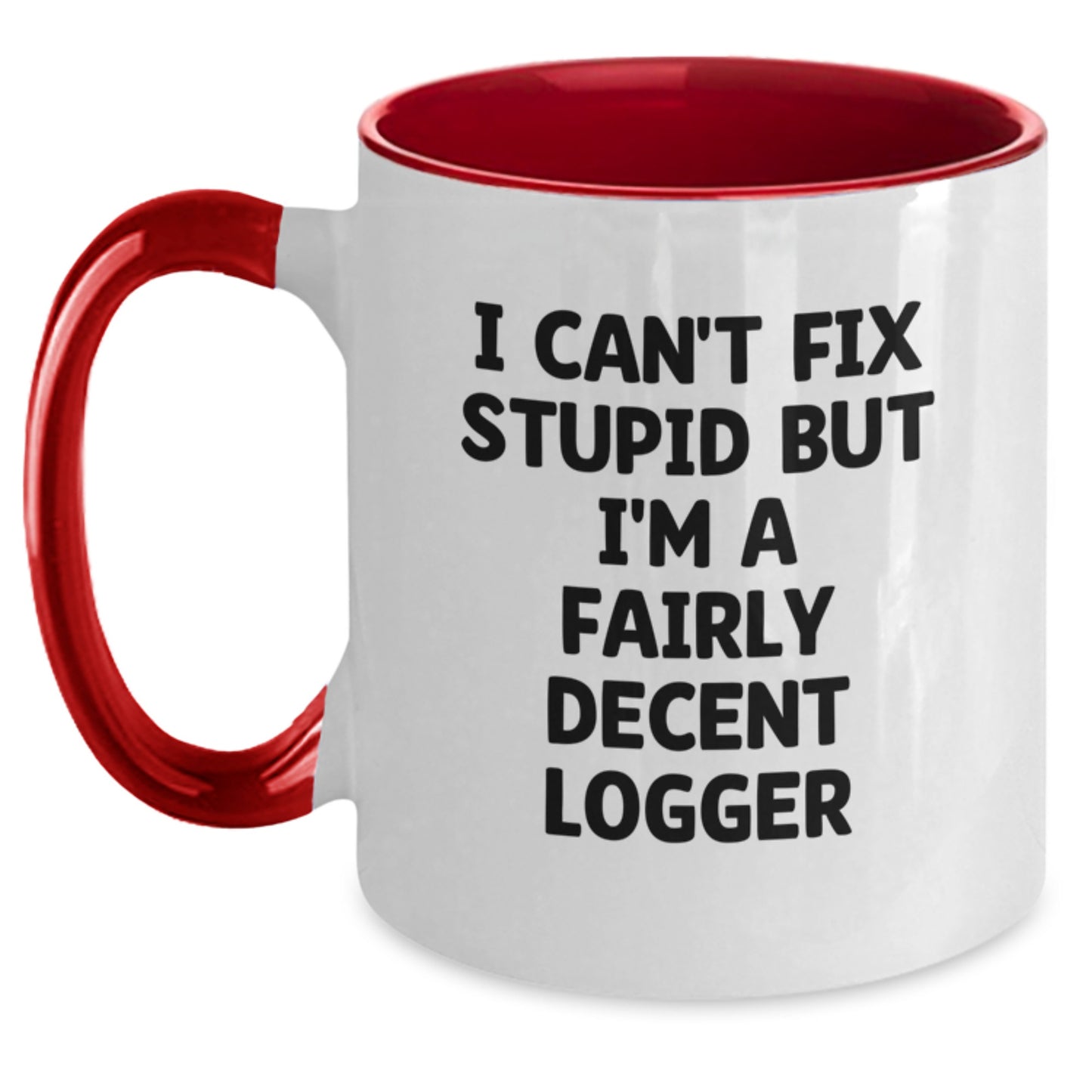 Funny Logger Coffee Mugs with Two Tone Designs for Men - Logger Gifts from Friends for Graduation - Main
