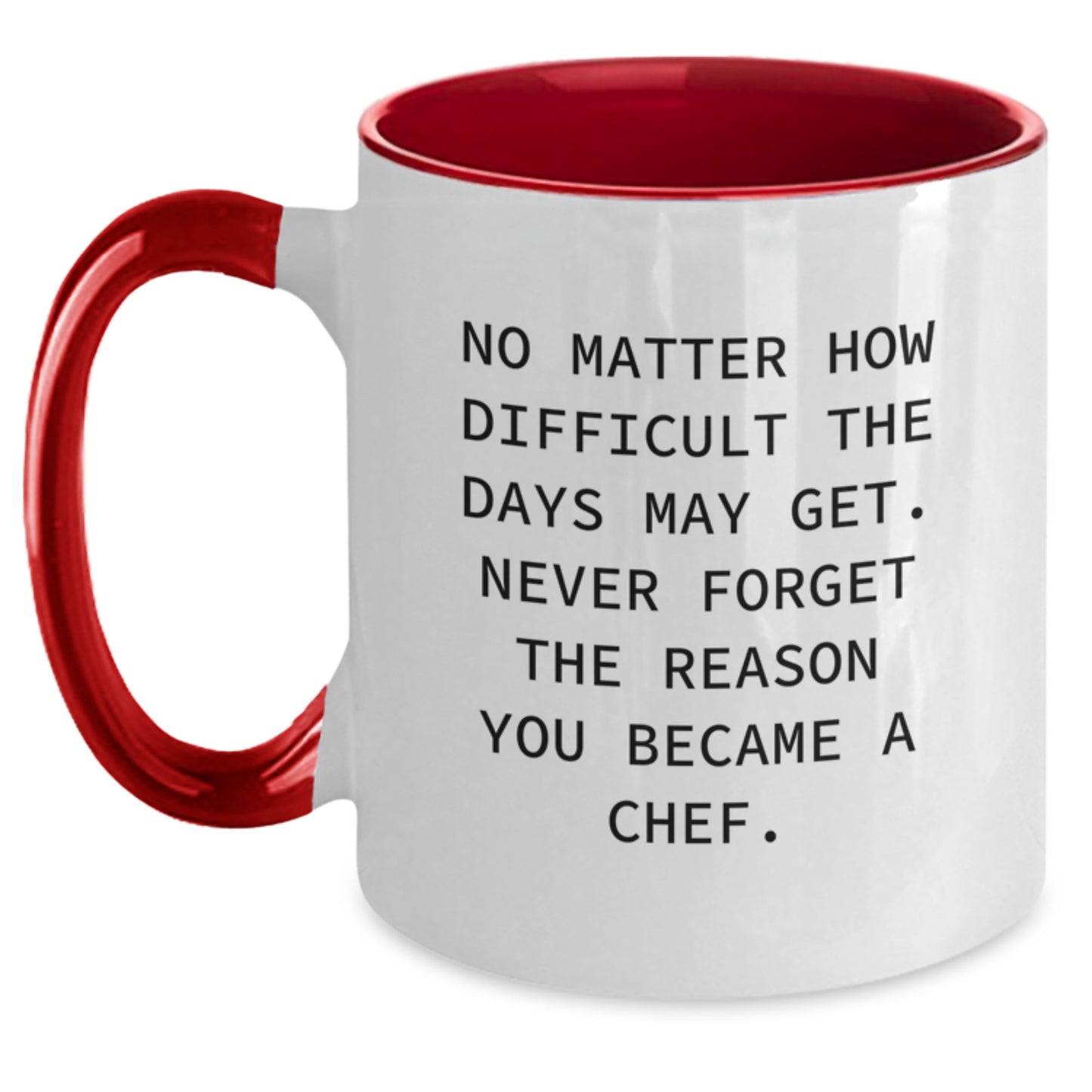 Chef Inspirational Gifts from Friends for Chef, Funny Two Tone Coffee Mug, Christmas Unique Presents - Main