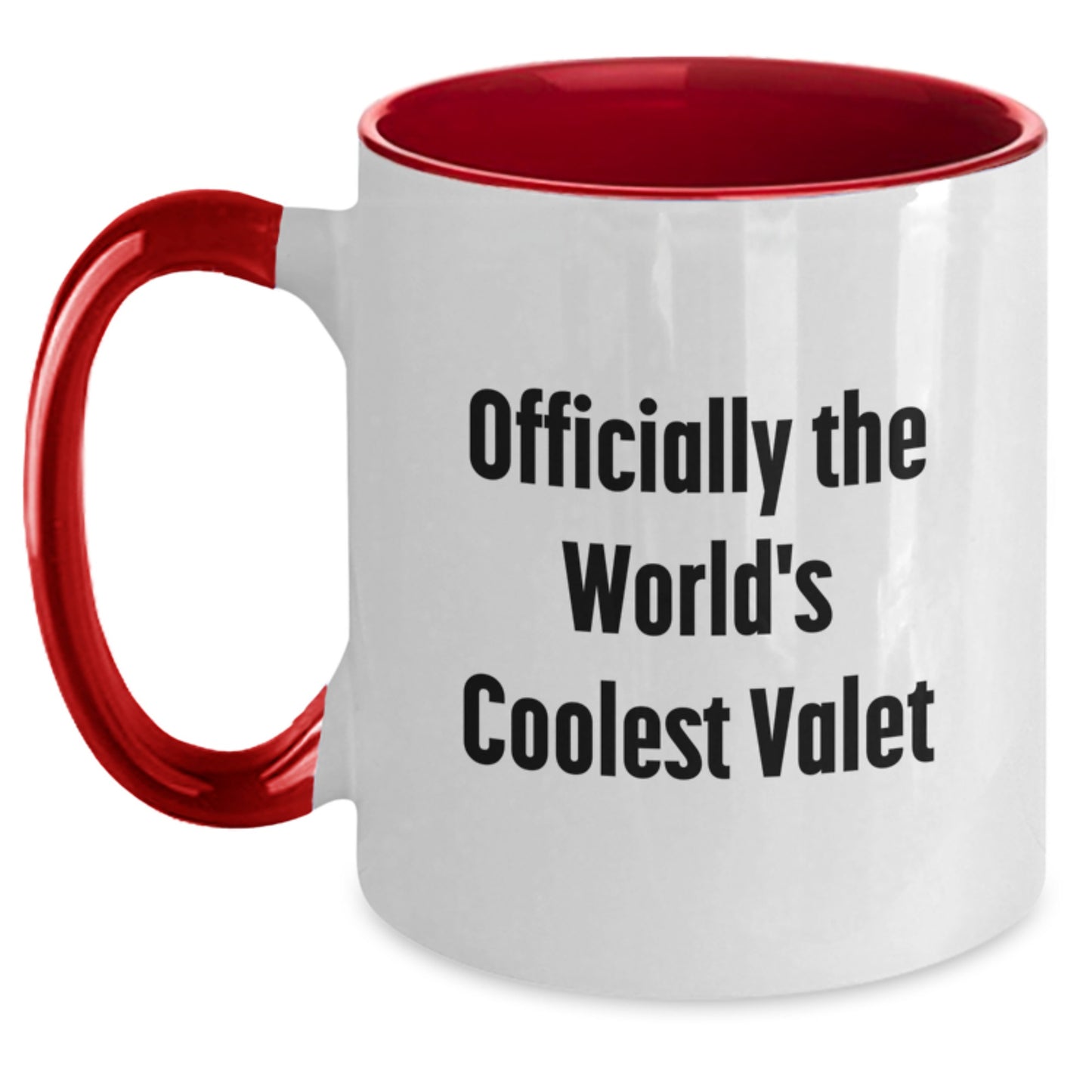 Funny Valet Gifts from Family and Friends, 'Officially The World's Coolest Valet' Two Tone Coffee Mug for Valet, Graduation Unique Gifts for Men and Women - Main