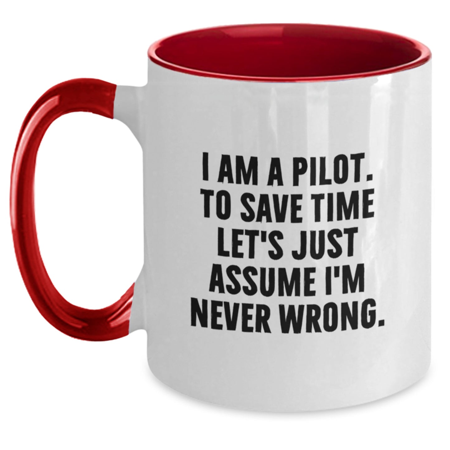 Pilot Keepsake Two Tone Coffee Mug for Him Birthday Gift - Main
