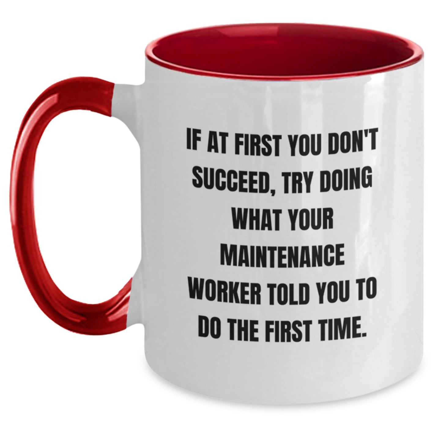Birthday Gift for Her Maintenance Worker Mug Present – Two Tone Ceramic - Main