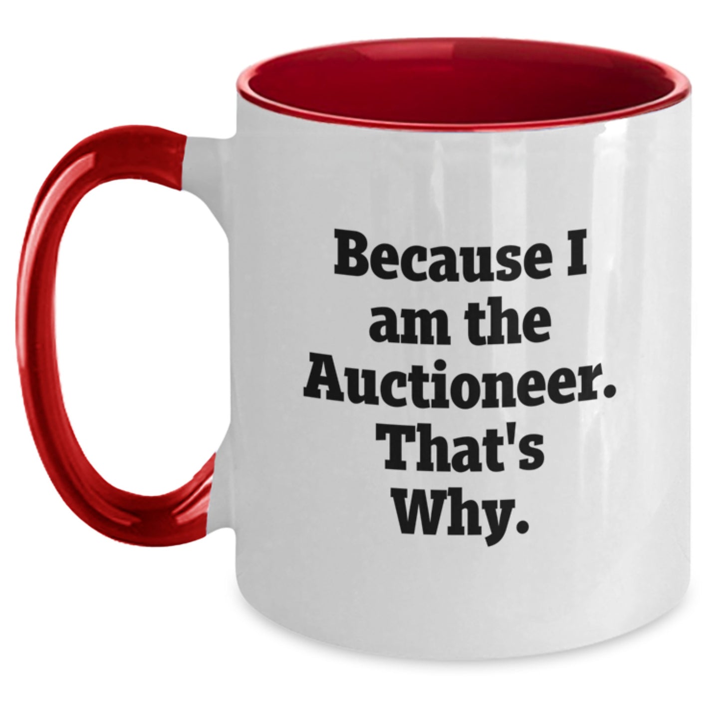 Bold Auctioneer Novelty Two Tone Coffee Mug for Friends Birthday Gift - Main