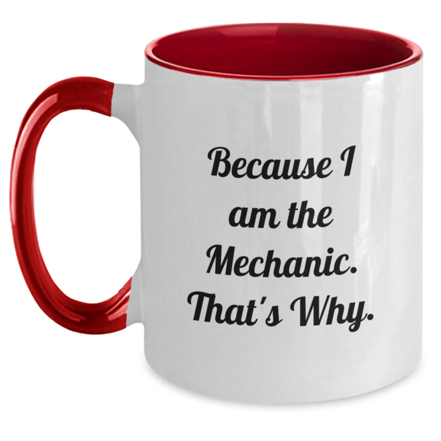 Mechanic Keepsake Birthday Gift Two Tone Coffee Mug for Him BlackWhite - Main