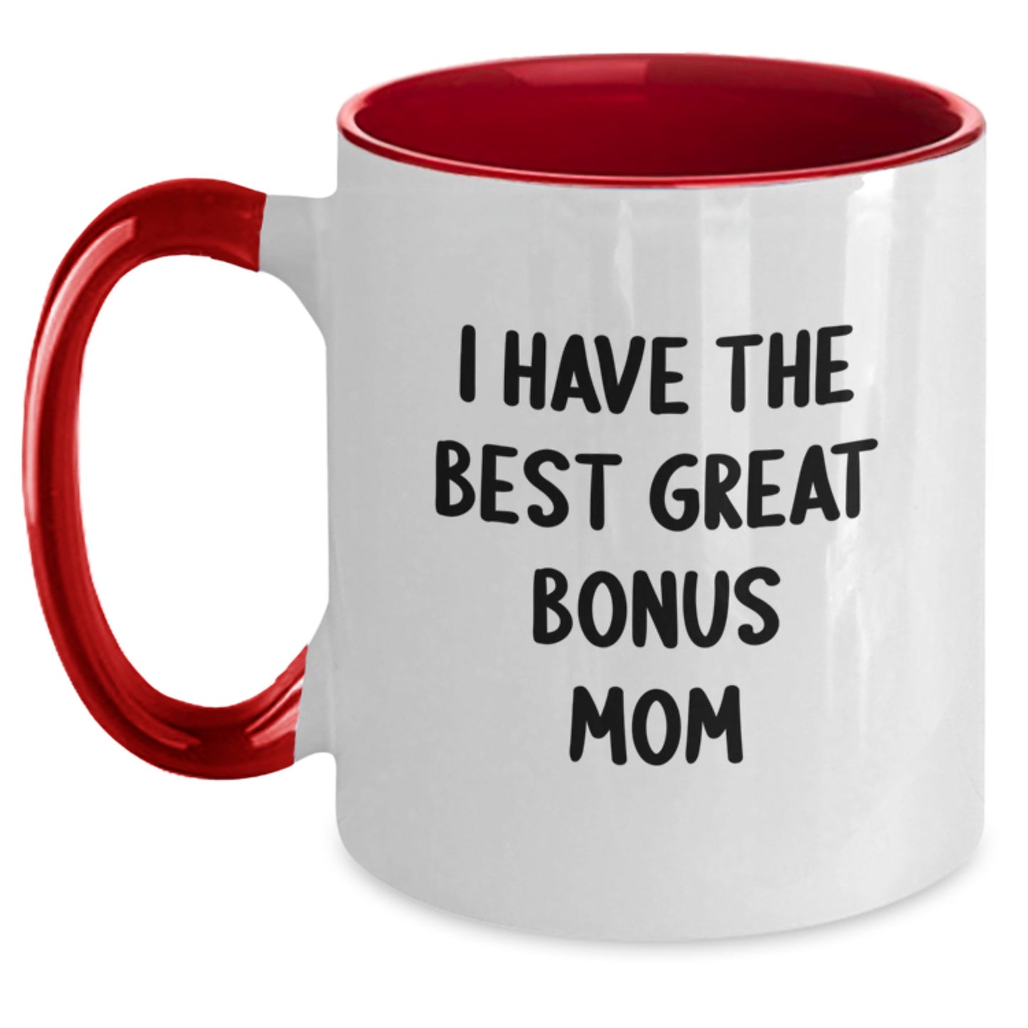 Funny Bonus Mom Gifts from Friends for the Best Great Bonus Mom Two Tone Coffee Mug - Main