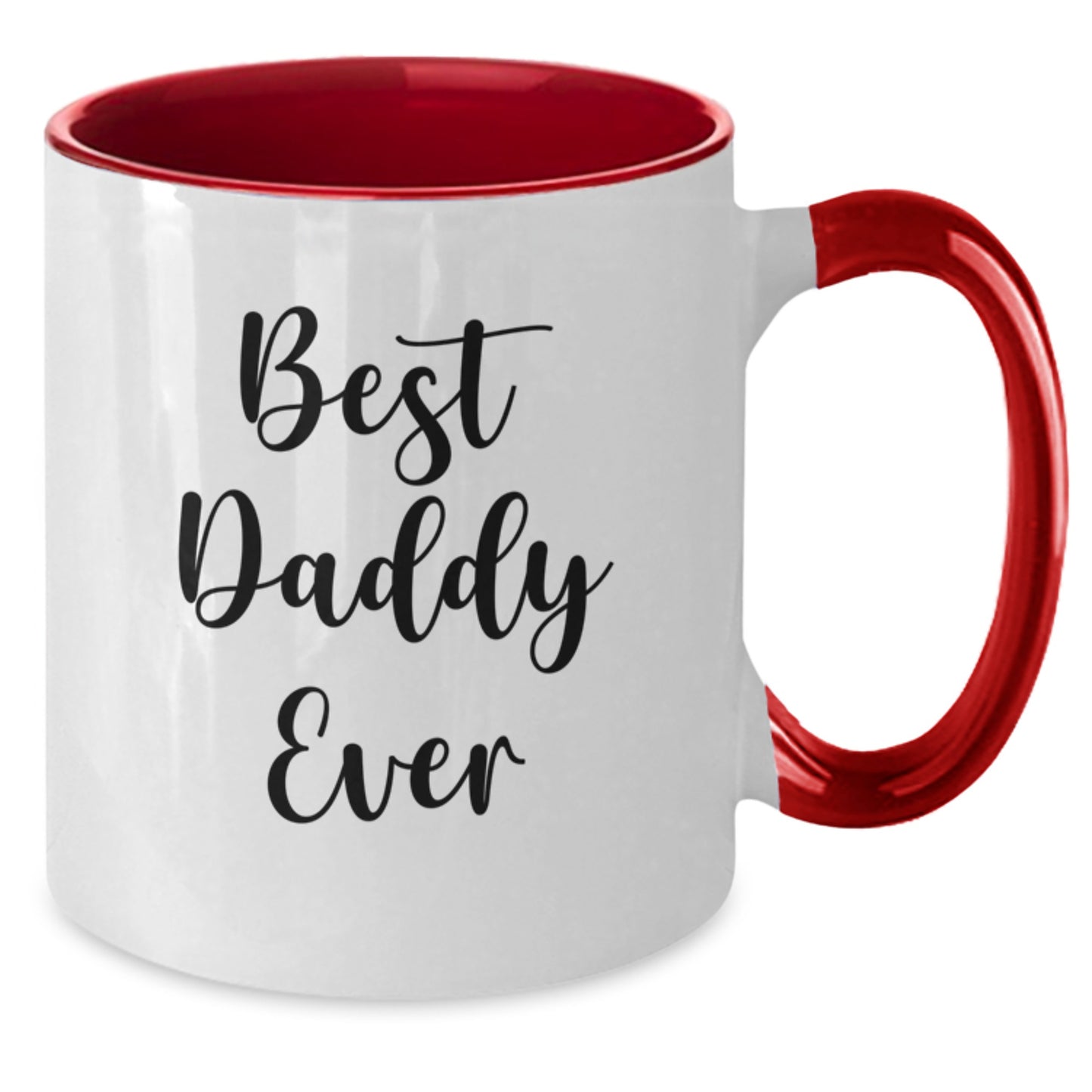 Funny Daddy Gifts - Two Tone Coffee Mug for Birthday from Family to Best Daddy Ever - Additional