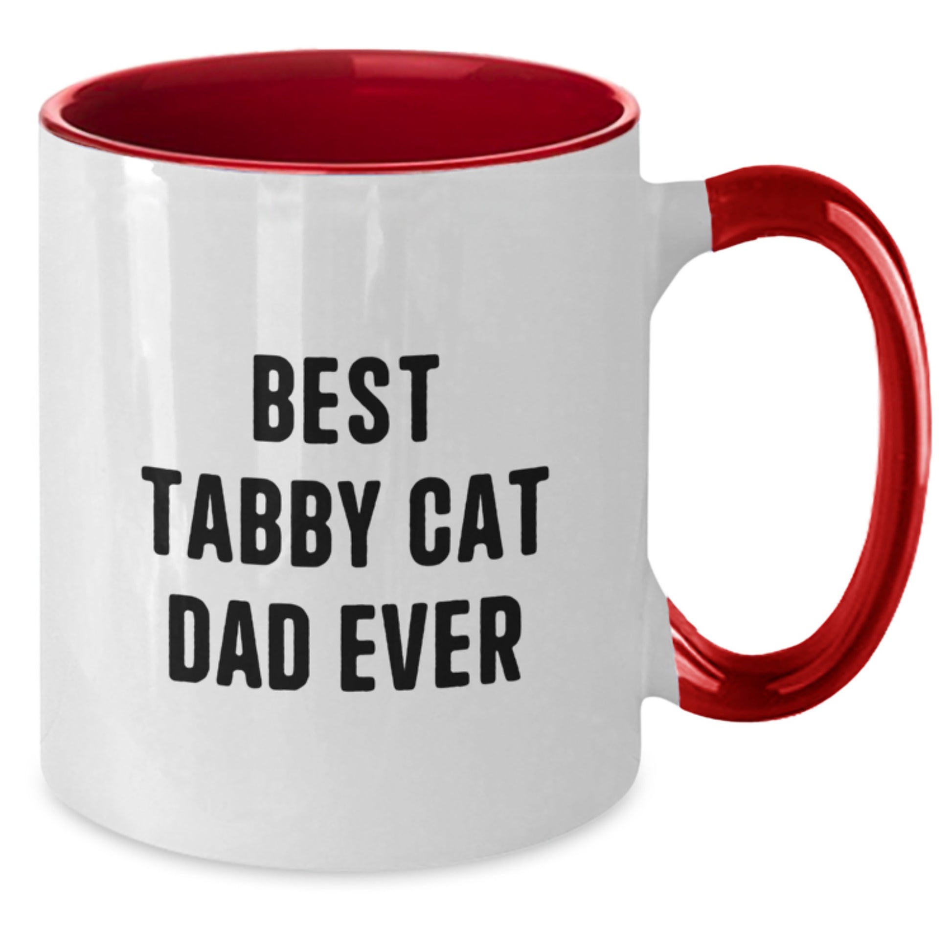 Tabby Cat Dad Ever Funny Quote Two Tone Coffee Mug Gifts from Friends for Birthday - Additional