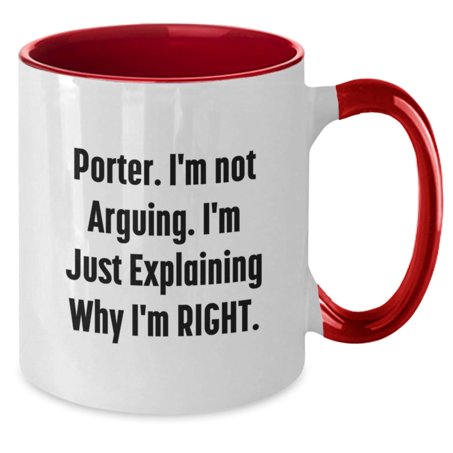 Funny Porter Gifts from Friends Two Tone Coffee Mug, Perfect Birthday Unique Gifts for Porter, Best Friends, or Family - Additional