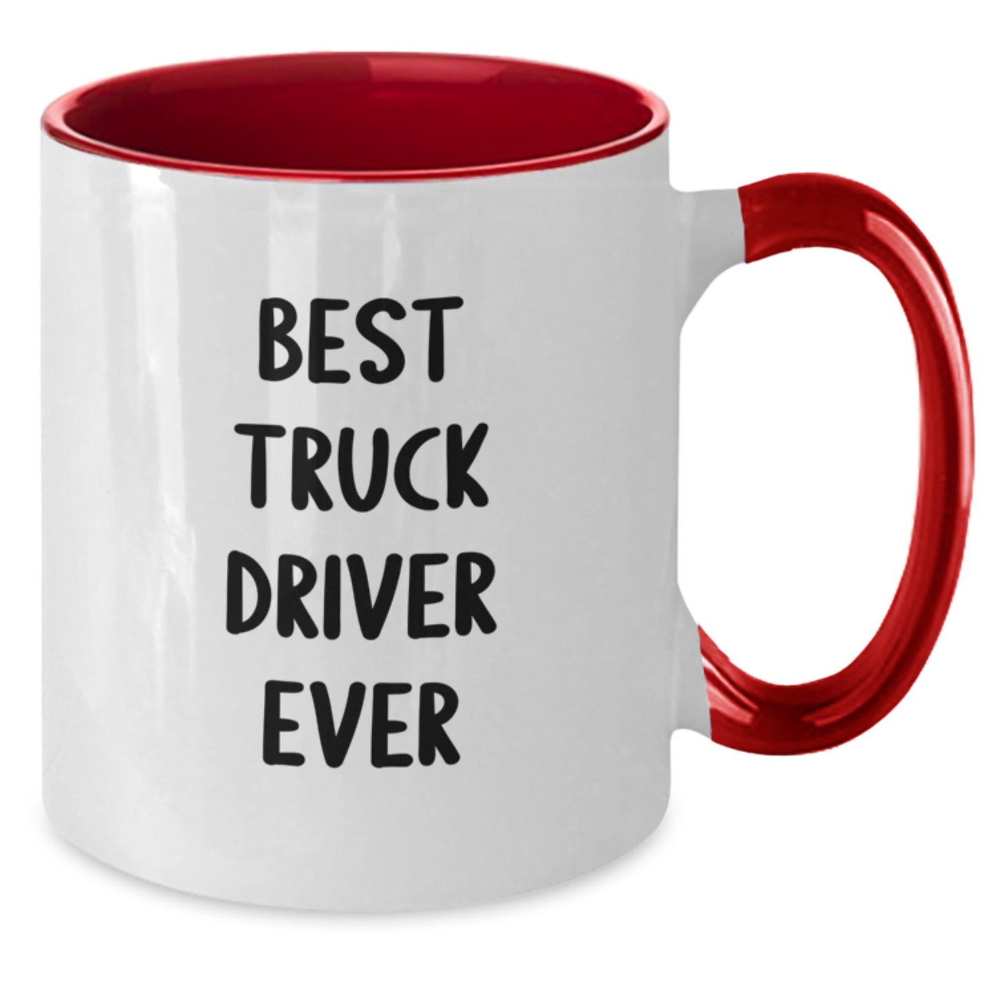 Funny Truck Driver Gifts from Friends - Best Truck Driver Ever Two Tone Coffee Mug for Men - Additional
