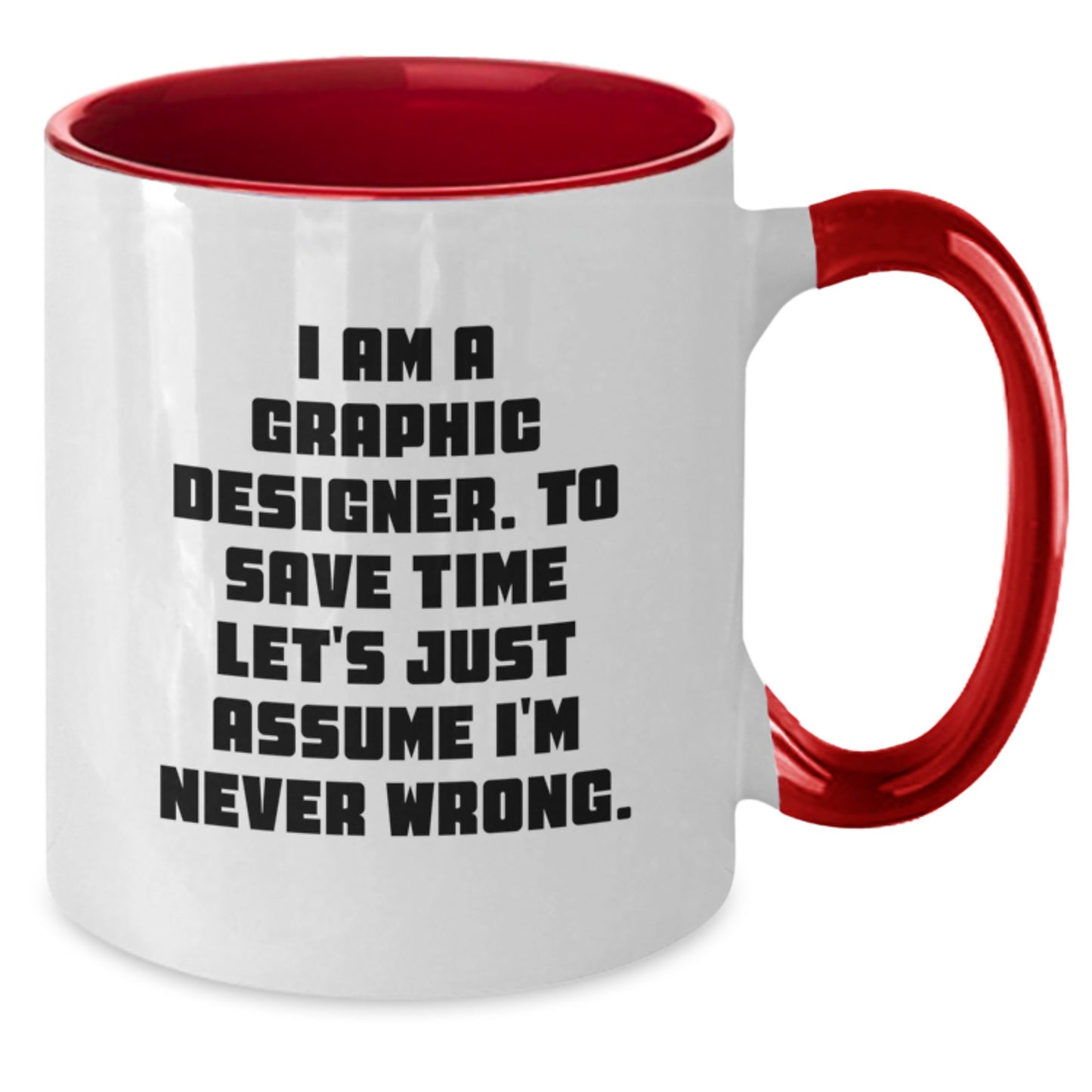 Graphic Designer Keepsake Mug for Him Birthday Gift Red and White - Additional