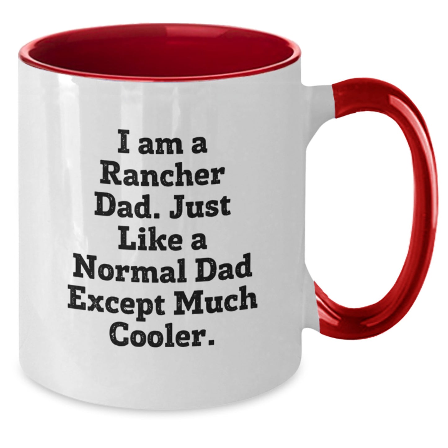 Birthday Gift Rancher Dad Mug Present for Her Two Tone Ceramic - Additional