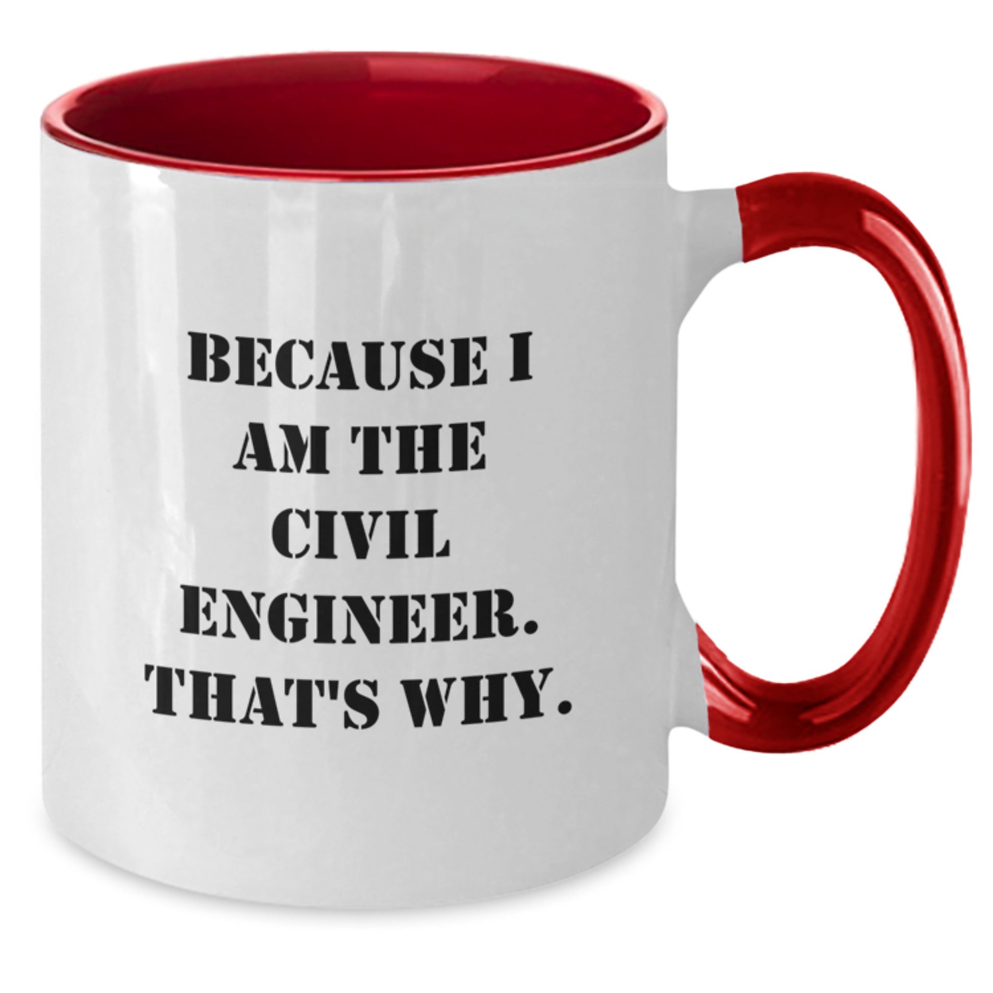 Civil Engineer Keepsake Two Tone Coffee Mug for Him Birthday Gift - Additional