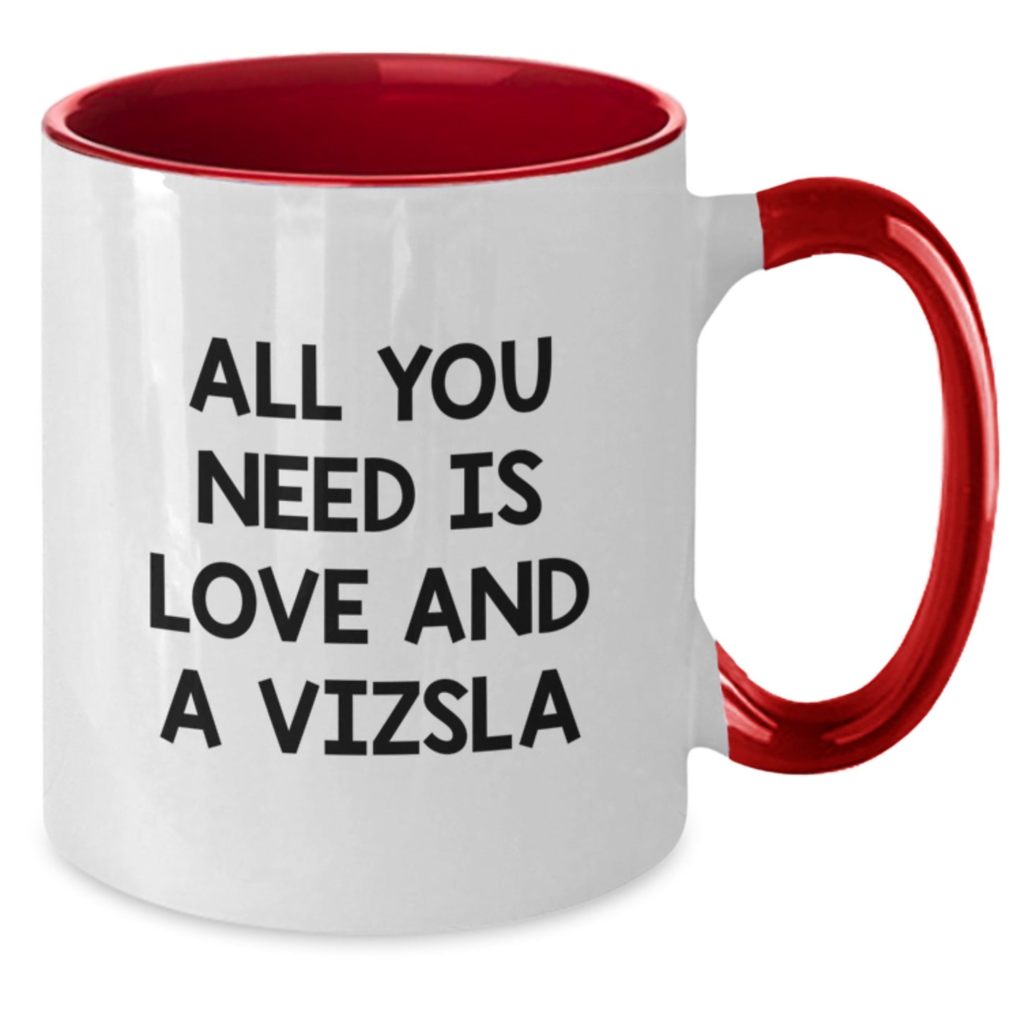 Funny Vizsla Dog Quotes Gifts for Men and Women, Birthday Unique Gifts from Friends, Family, or Coworkers, Two Tone Coffee Mug, Black and White, Red and White, Navy and White, Pink and White - Additional