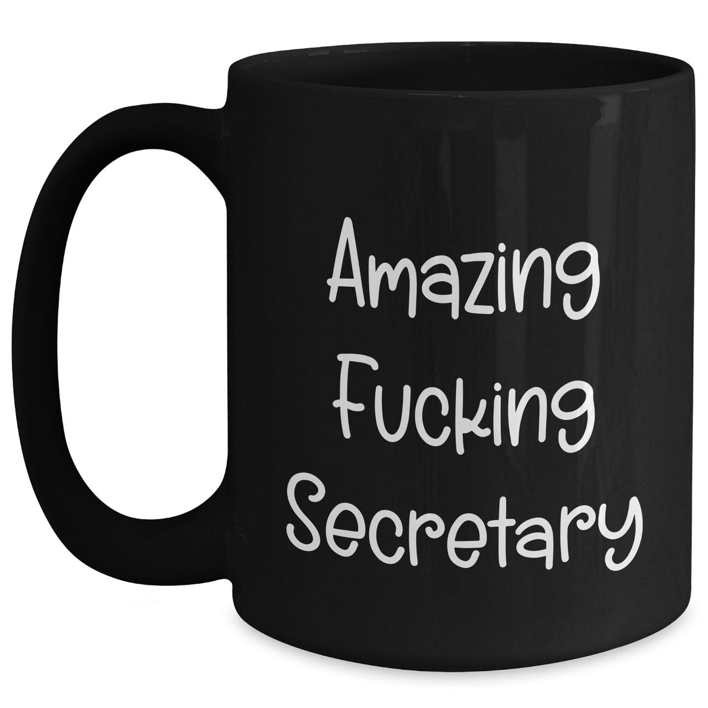 Funny Secretary Quotes Black Coffee Mug, Gifts from Friends for Secretary, Graduation Unique Gifts, Amazing F--king Secretary - Main
