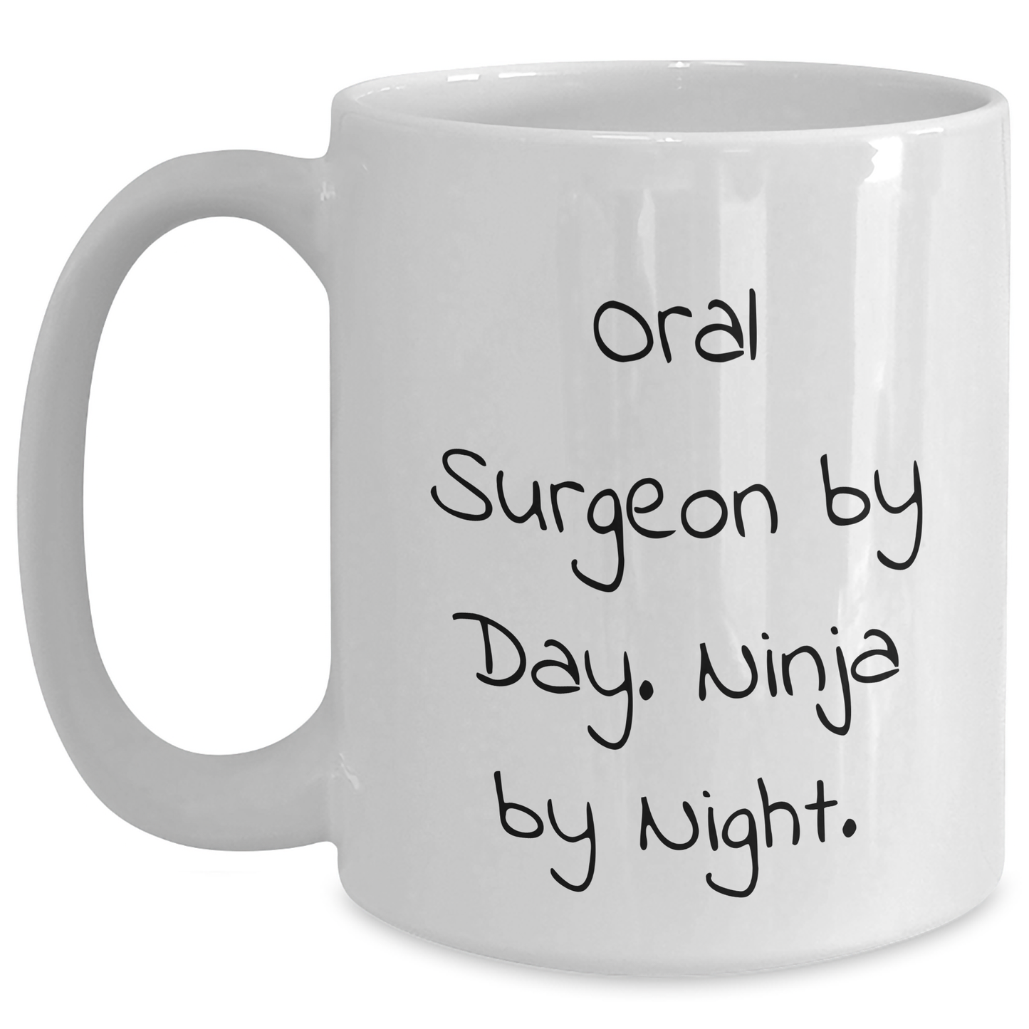Oral Surgeon Gifts for Men from Family, Funny White Coffee Mug, 'Oral Surgeon By Day. Ninja By Night.', Graduation Unique - Main