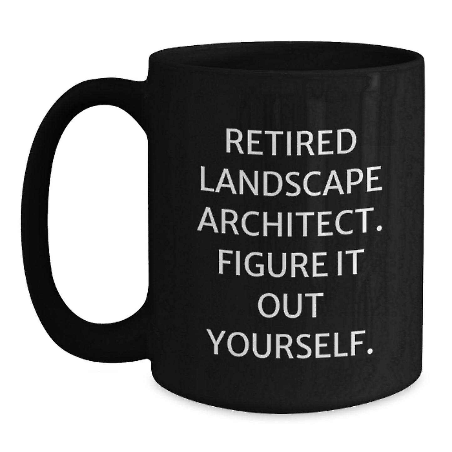 Landscape Architect Graduation Unique Gifts from Friends, Black Coffee Mug - 'Figure It Out Yourself' Sarcasm Quote - Main