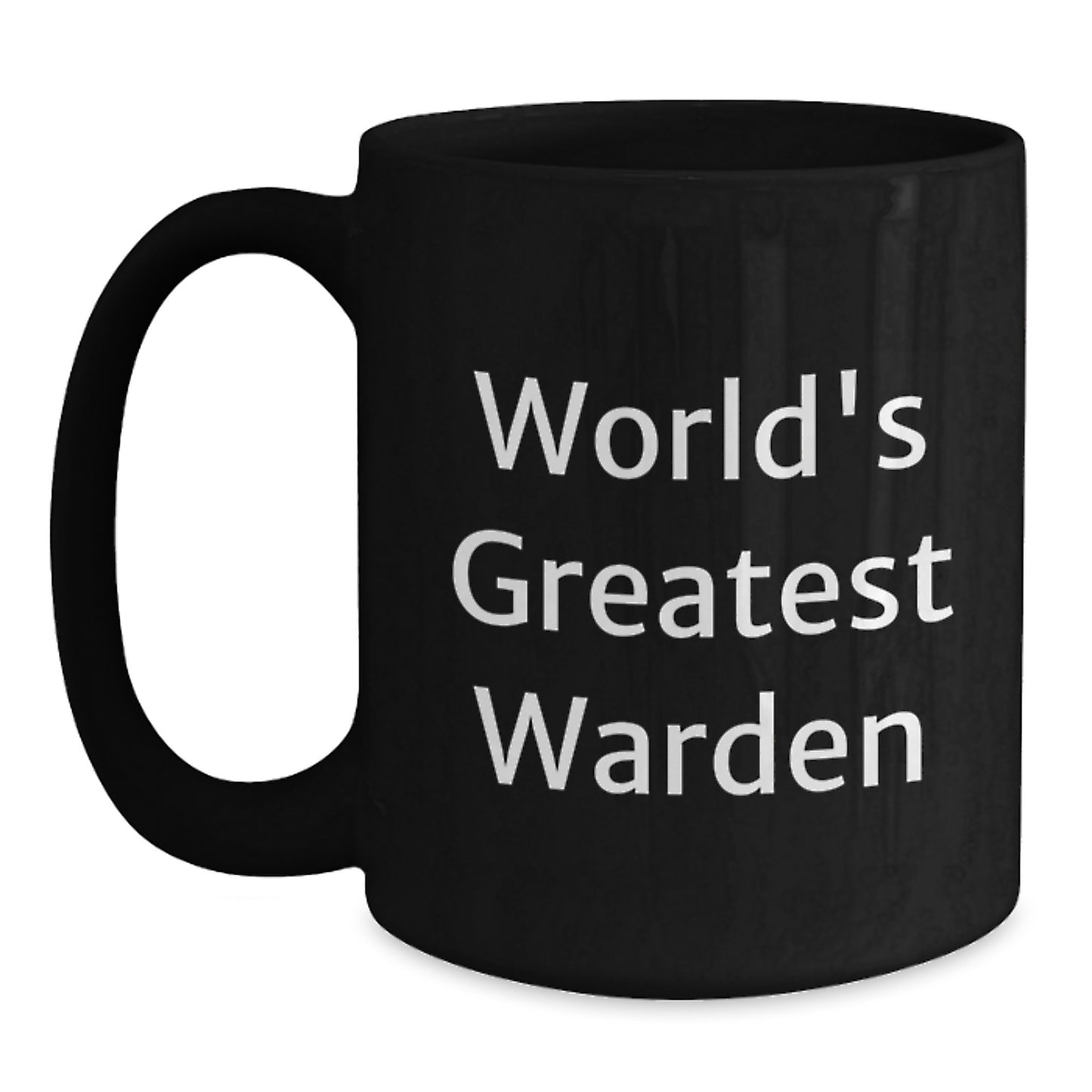 Warden Gifts for Men, Funny World's Greatest Warden Black Coffee Mug for Coworkers, Unique Christmas Unique Gifts from Family - Main