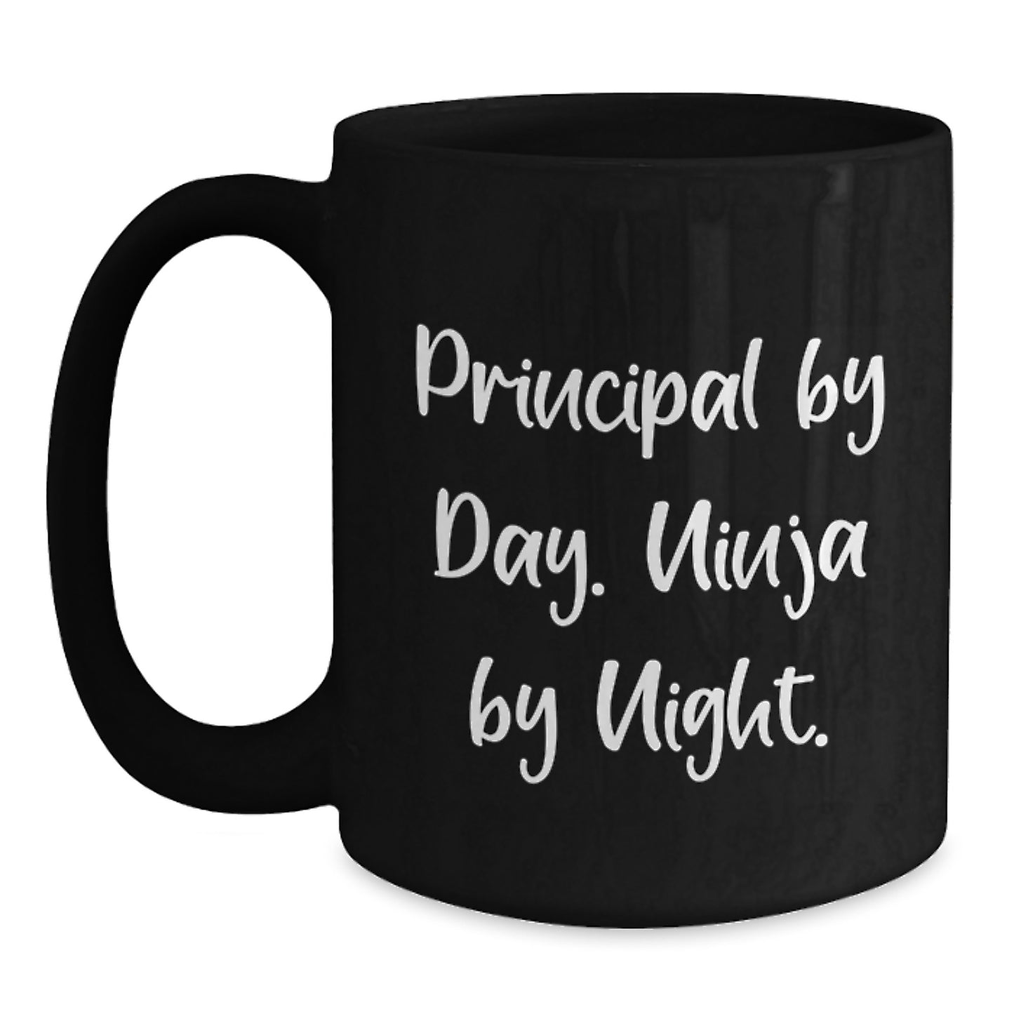 Funny Principal Gifts from Men to Principal for Graduation - Principal By Day Ninja By Night Black Coffee Mug - Main