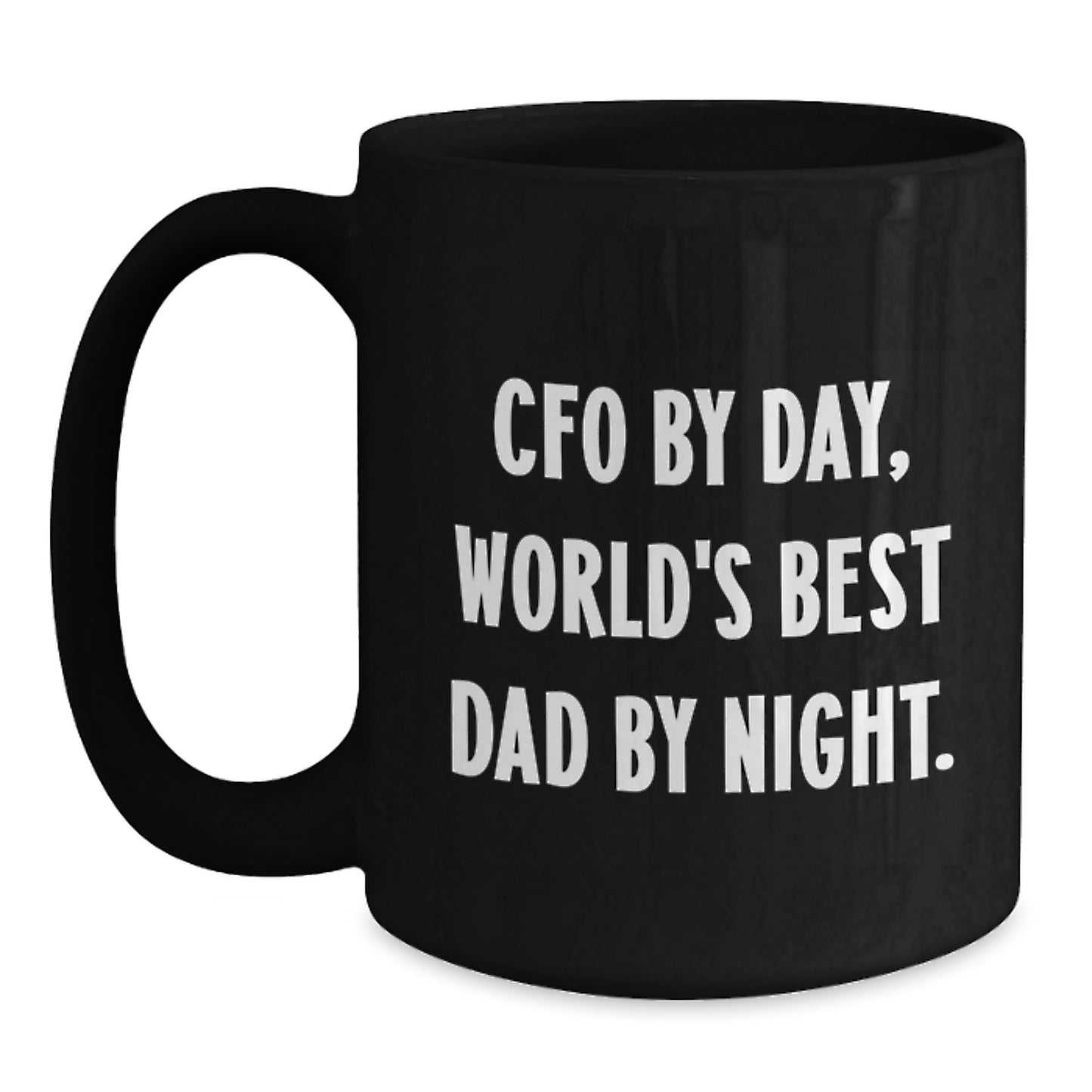 Funny CFO Gifts from Men to World's Best Dad, Black Coffee Mug for Father's Day Unique Ideas - Main