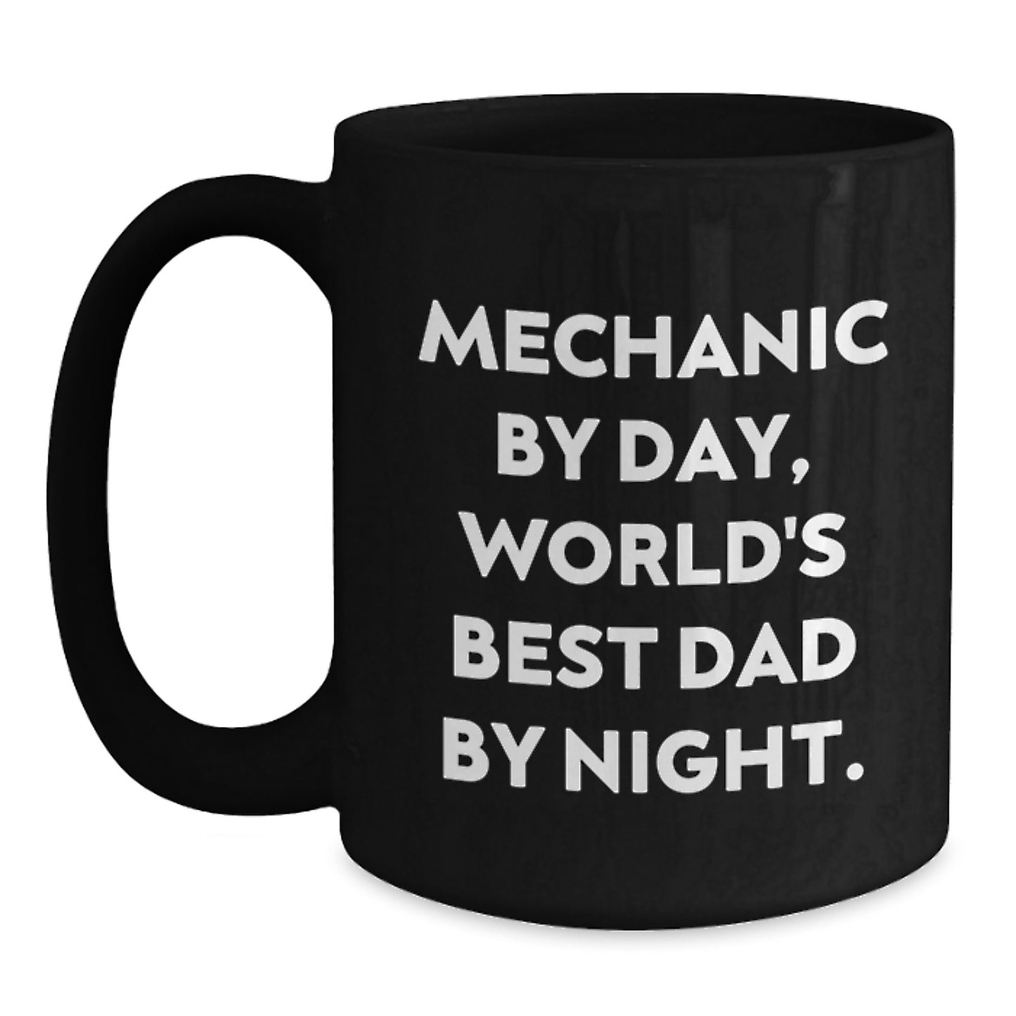 Funny Mechanic Gifts for Men Graduation Unique Gifts from Dad - Black Coffee Mug - Main