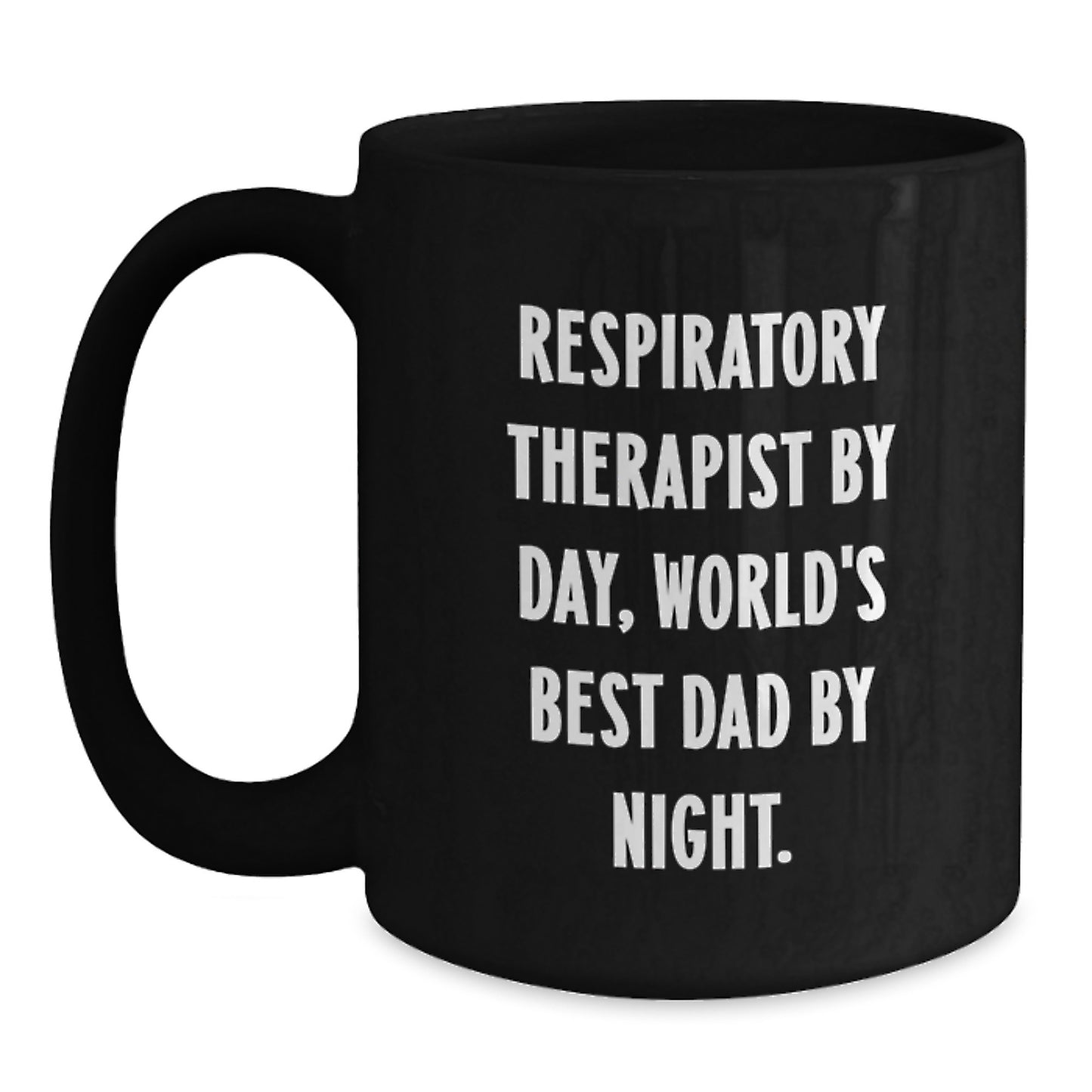 Funny Respiratory Therapist Gifts from Friends, Black Coffee Mug for Men, Inspirational Unique Christmas Memorable Presents - Main