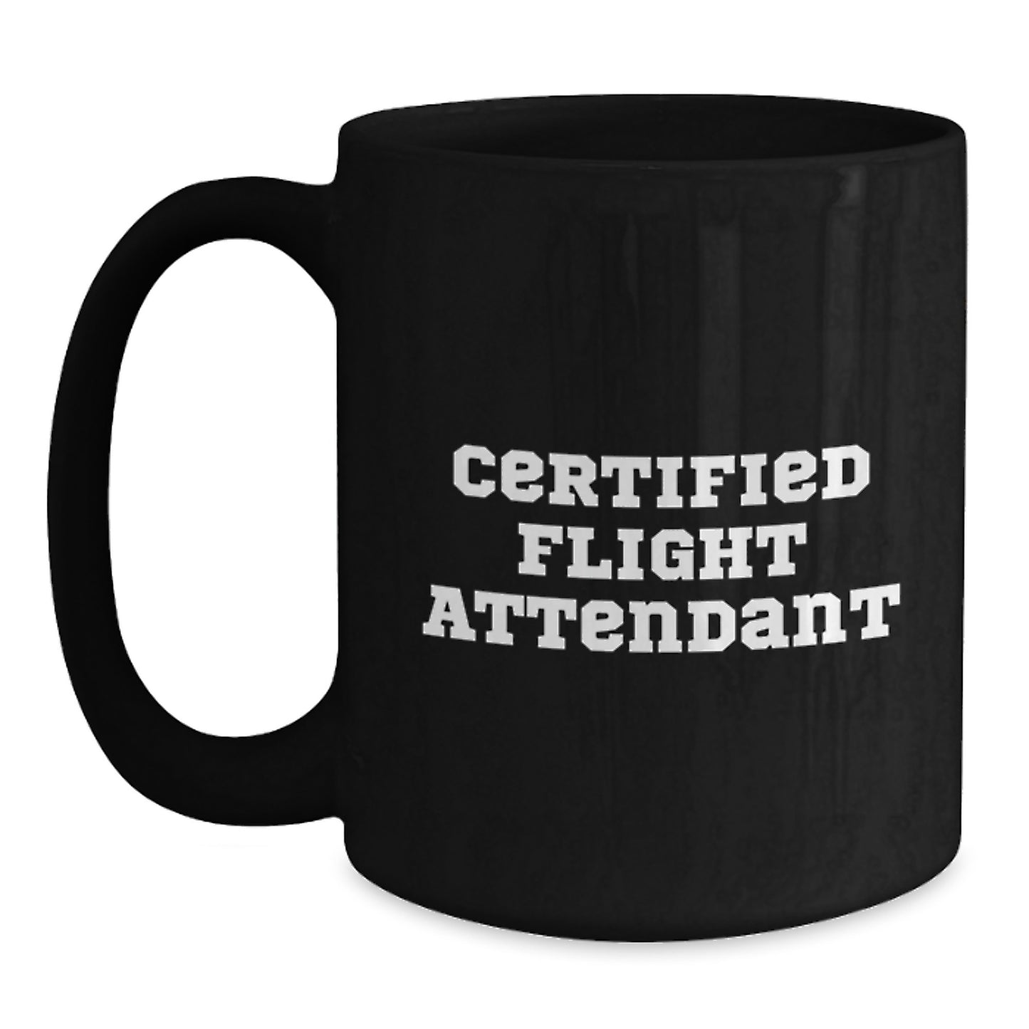 Funny Quotes for Flight Attendants, Black Coffee Mugs as Christmas Unique Gifts for Her Friends and Family - Main