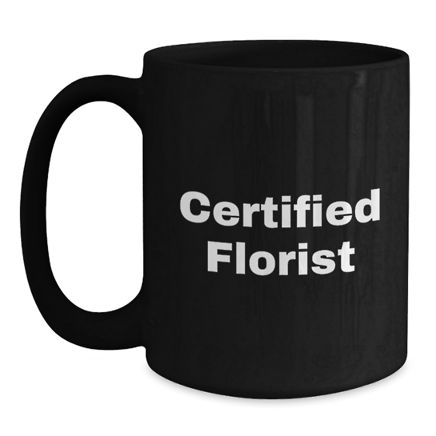 Funny 'Florist's Fuel' Black Coffee Mug Gifts from Men to Florist Friends, Perfect for Christmas Morning - Main