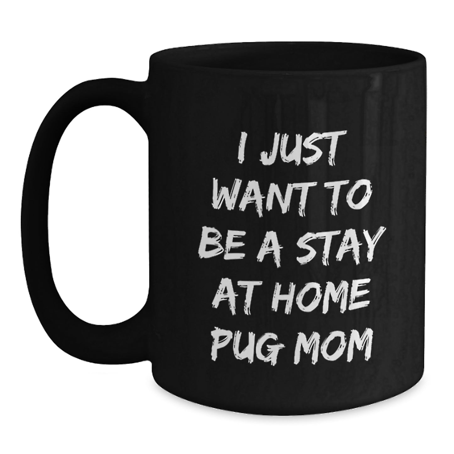 Funny Pug Dog Mom Gifts from Friends Christmas Unique Gifts for Pug Dog Parents Black Coffee Mug - Main