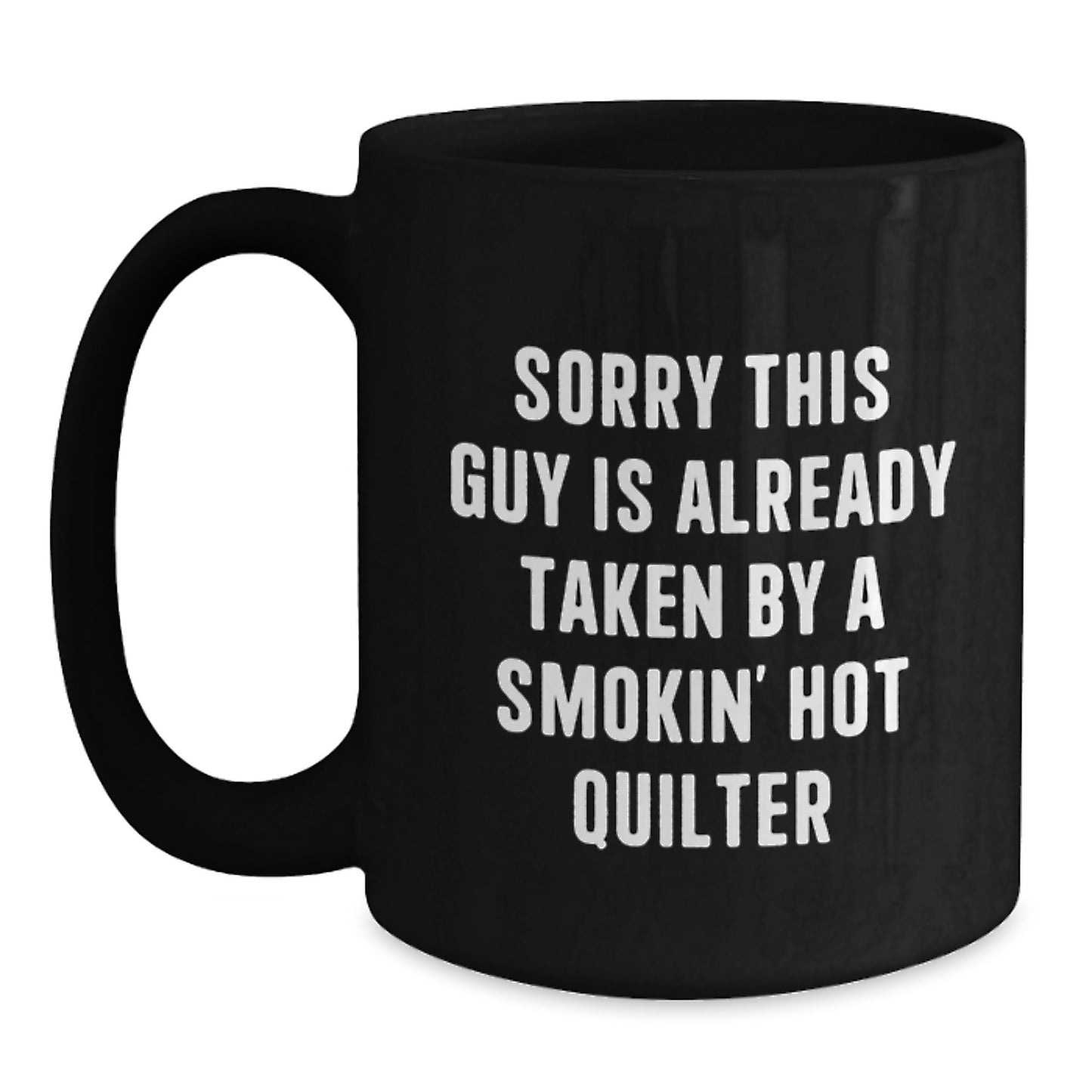 Funny Quilter Gifts from Friends, Christmas Unique Mugs for Women, Black Coffee Mug with Quilter Humor - Main