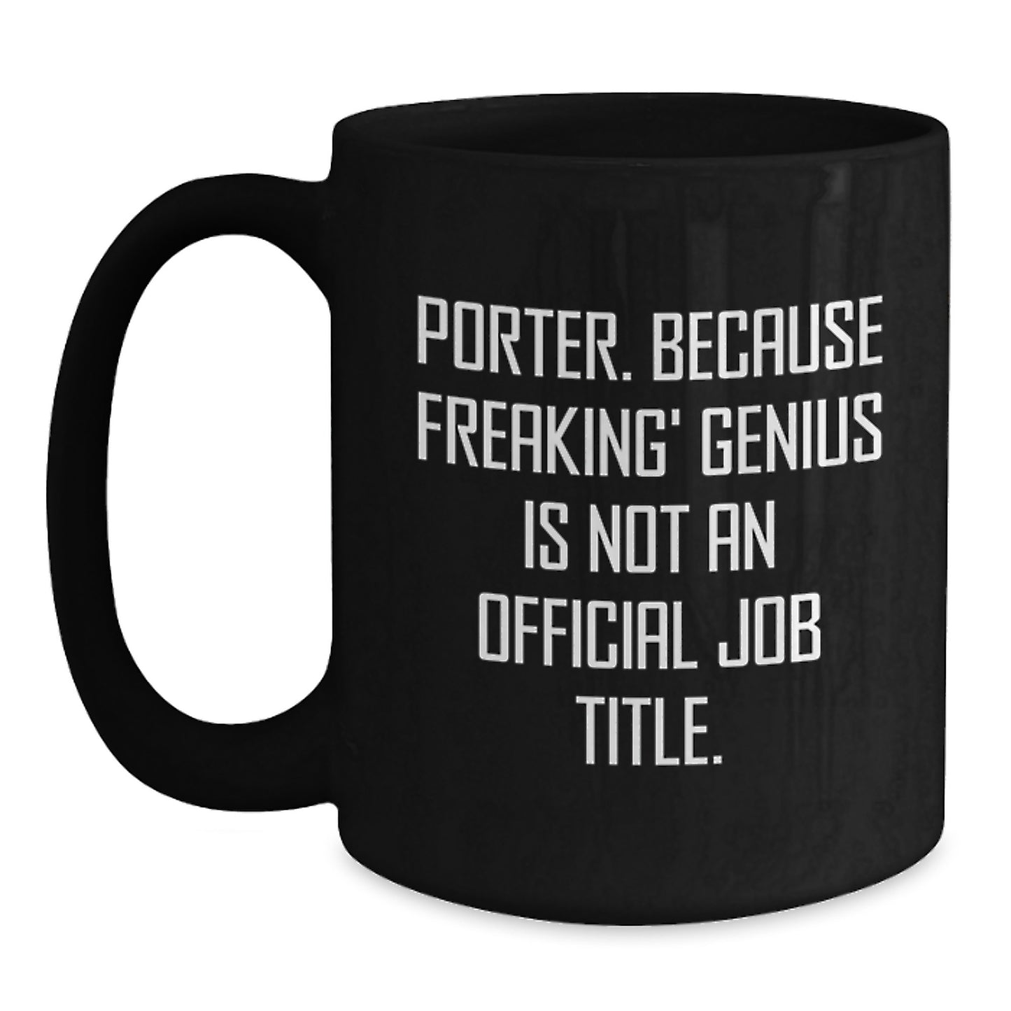 Porter Birthday Gift Black Coffee Mug for Her Present - Main