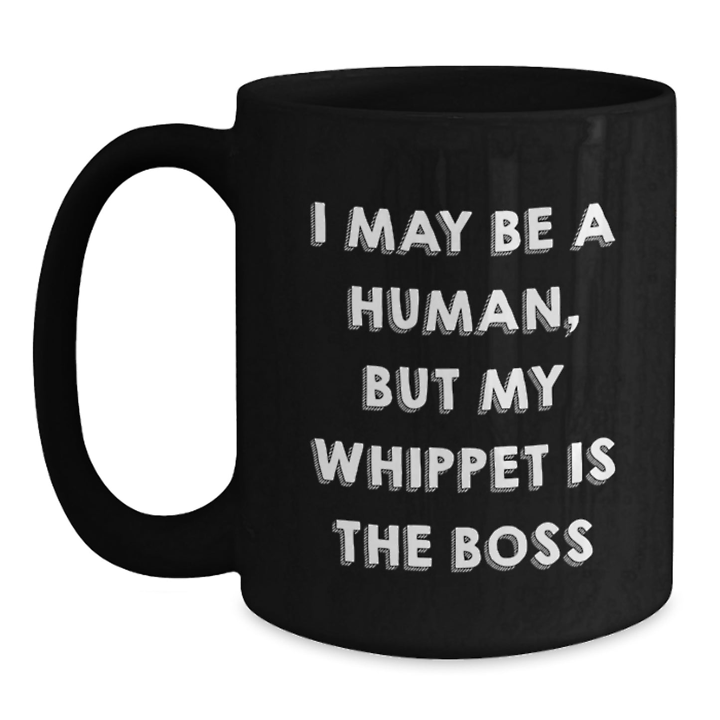 Whippet Dog Lover Gifts from Men to Friends Funny Black Coffee Mug Birthday Unique Presents - Main
