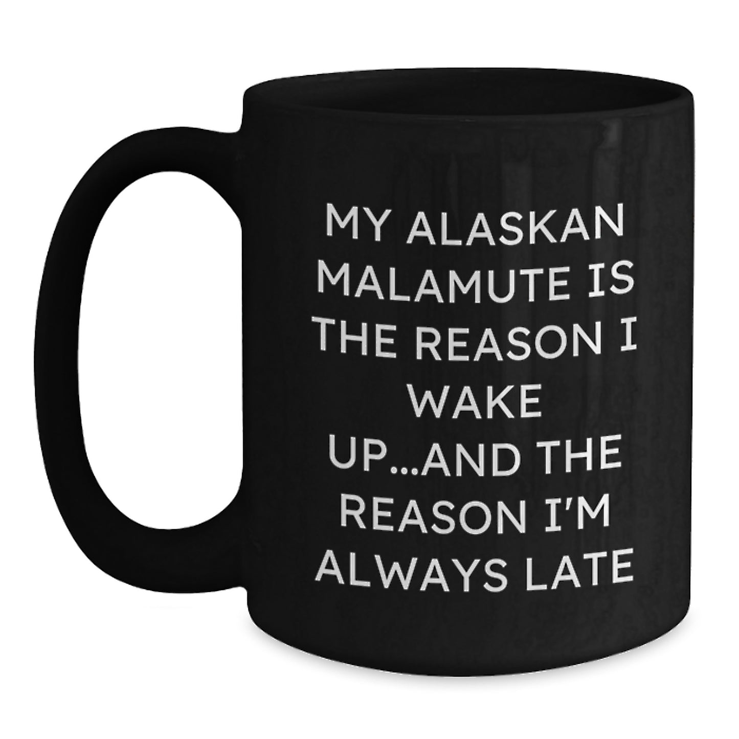 Funny Alaskan Malamute Dog Gifts for Birthday - Black Coffee Mug from Friends - Main