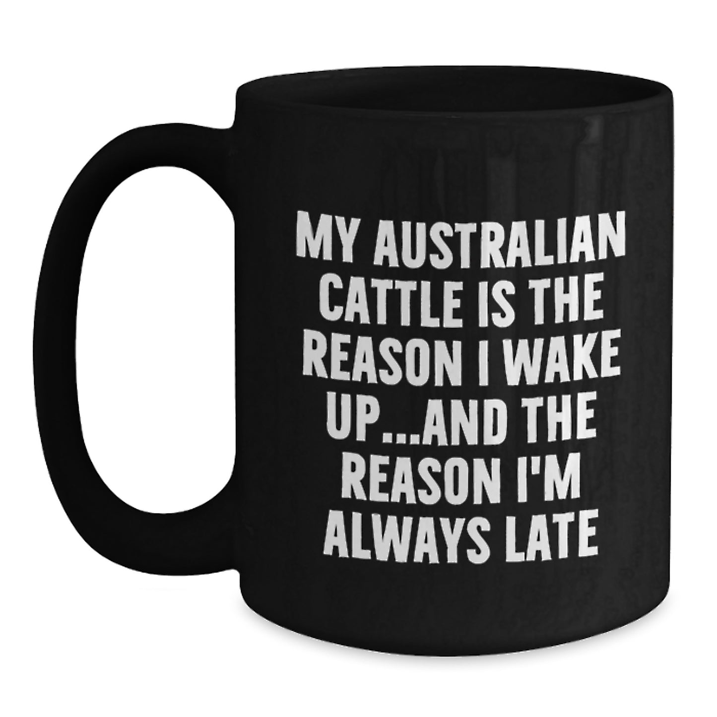 Funny Australian Cattle Dog Gifts, Black Coffee Mug for Australia Cattle Dog Lover, Gifts from Friends for Birthday Unique Gifts for Australian Cattle Dog Enthusiast - Main