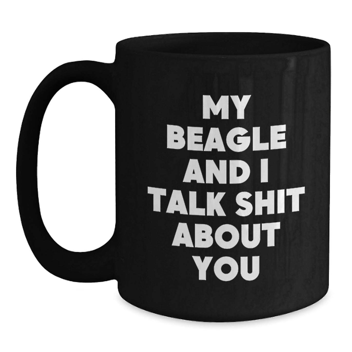 Funny Beagle Dog Black Coffee Mug Gifts for Mom, Unique Mother's Day Present from Daughter, Son, or Beagle Lover Friend - Main
