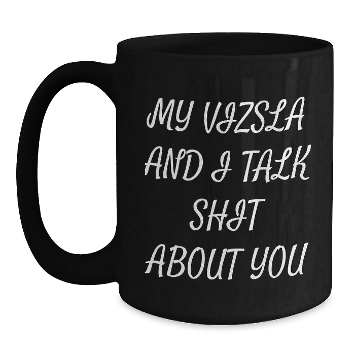 Funny Vizsla Dog Mother's Day Black Coffee Mugs Gifts from Family - Main
